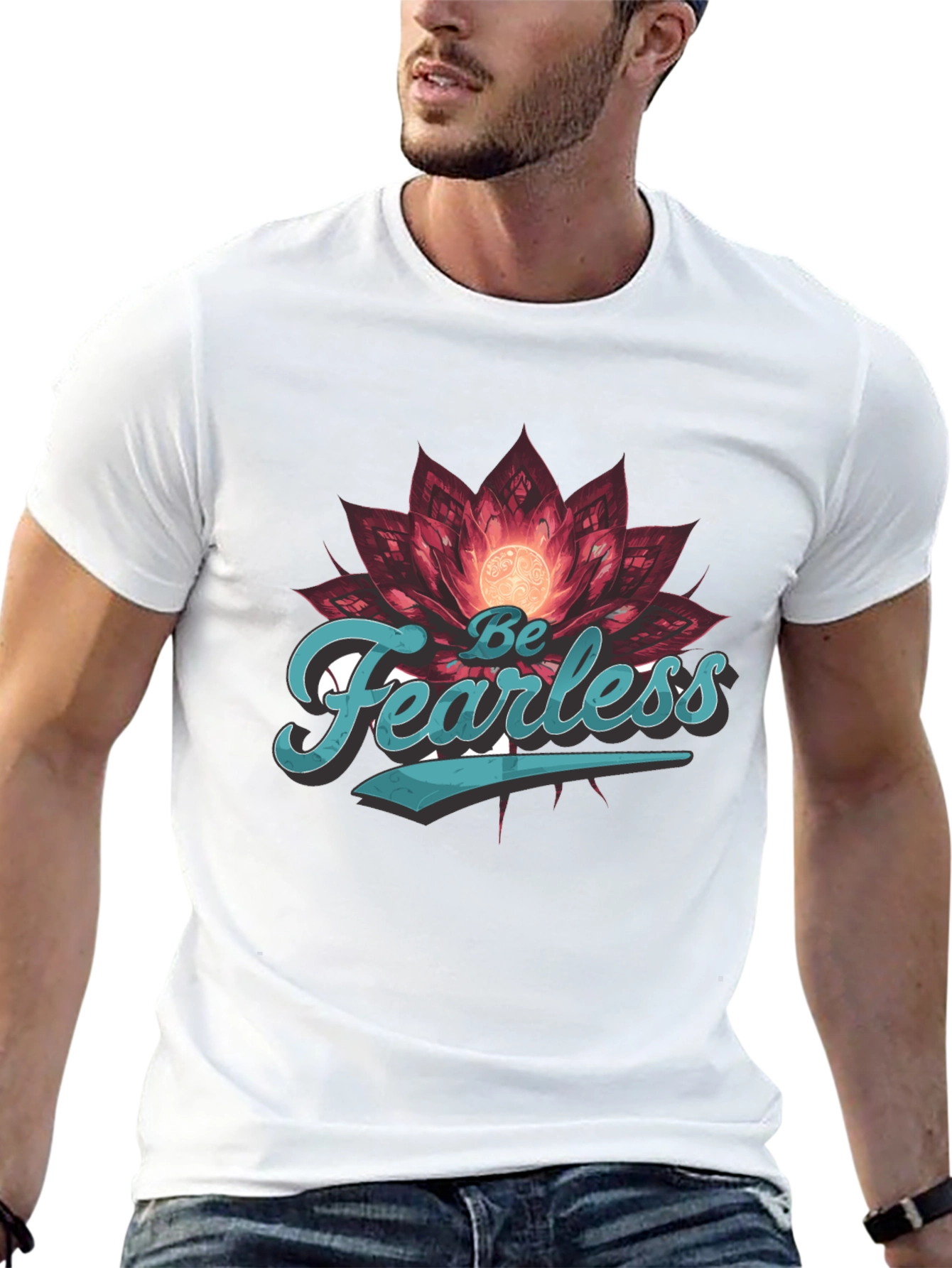 Be Fearless Graphic Tee - Lotus Design