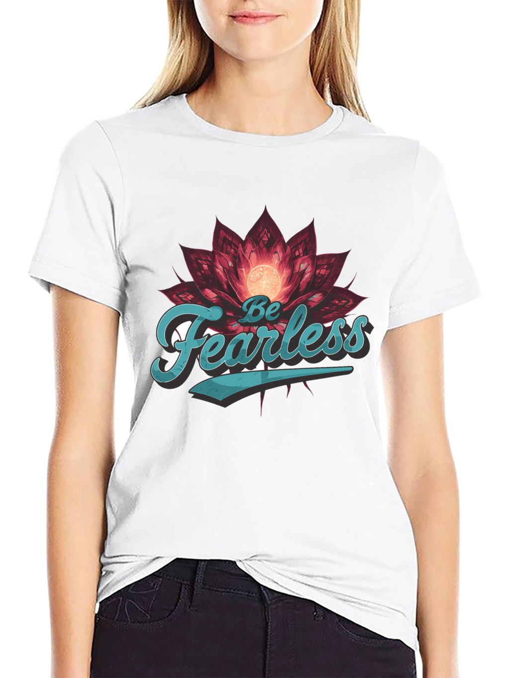 Be Fearless Graphic Tee - Lotus Design