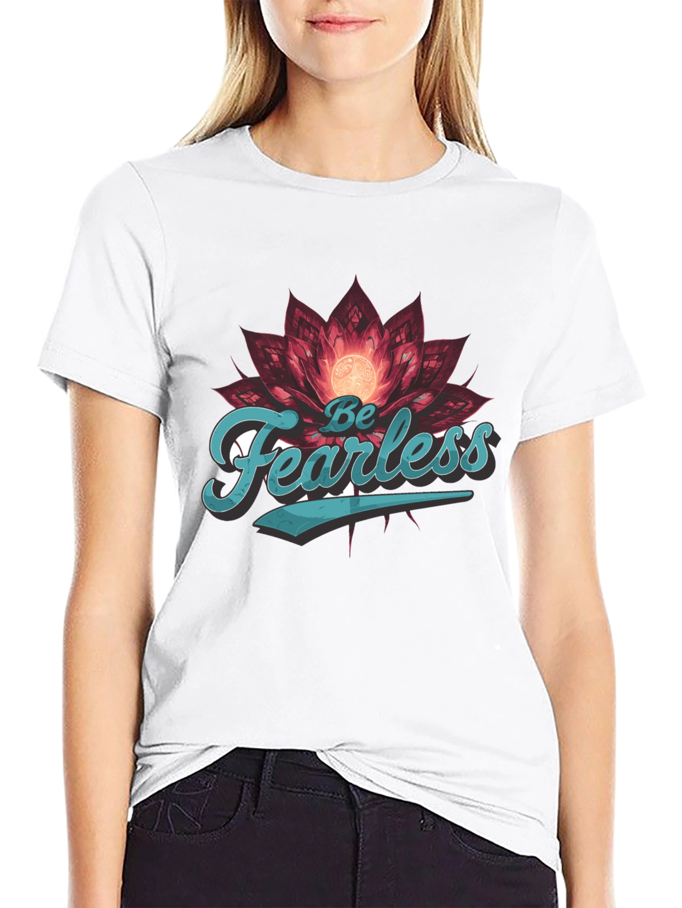 Be Fearless Graphic Tee - Lotus Design