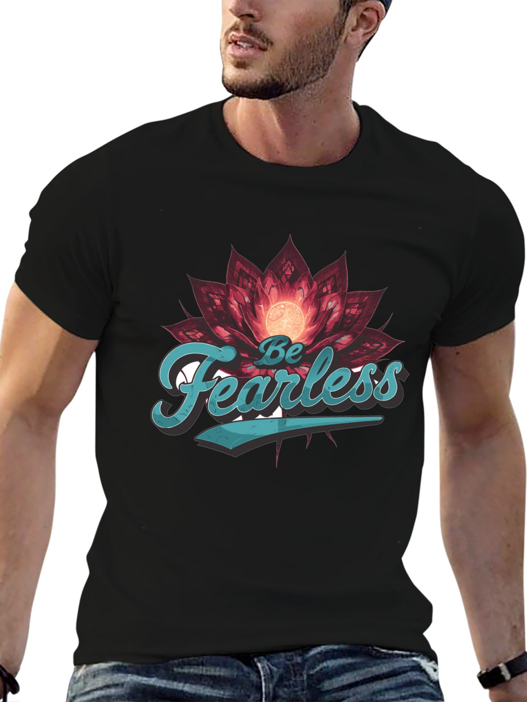 Be Fearless Graphic Tee - Lotus Design