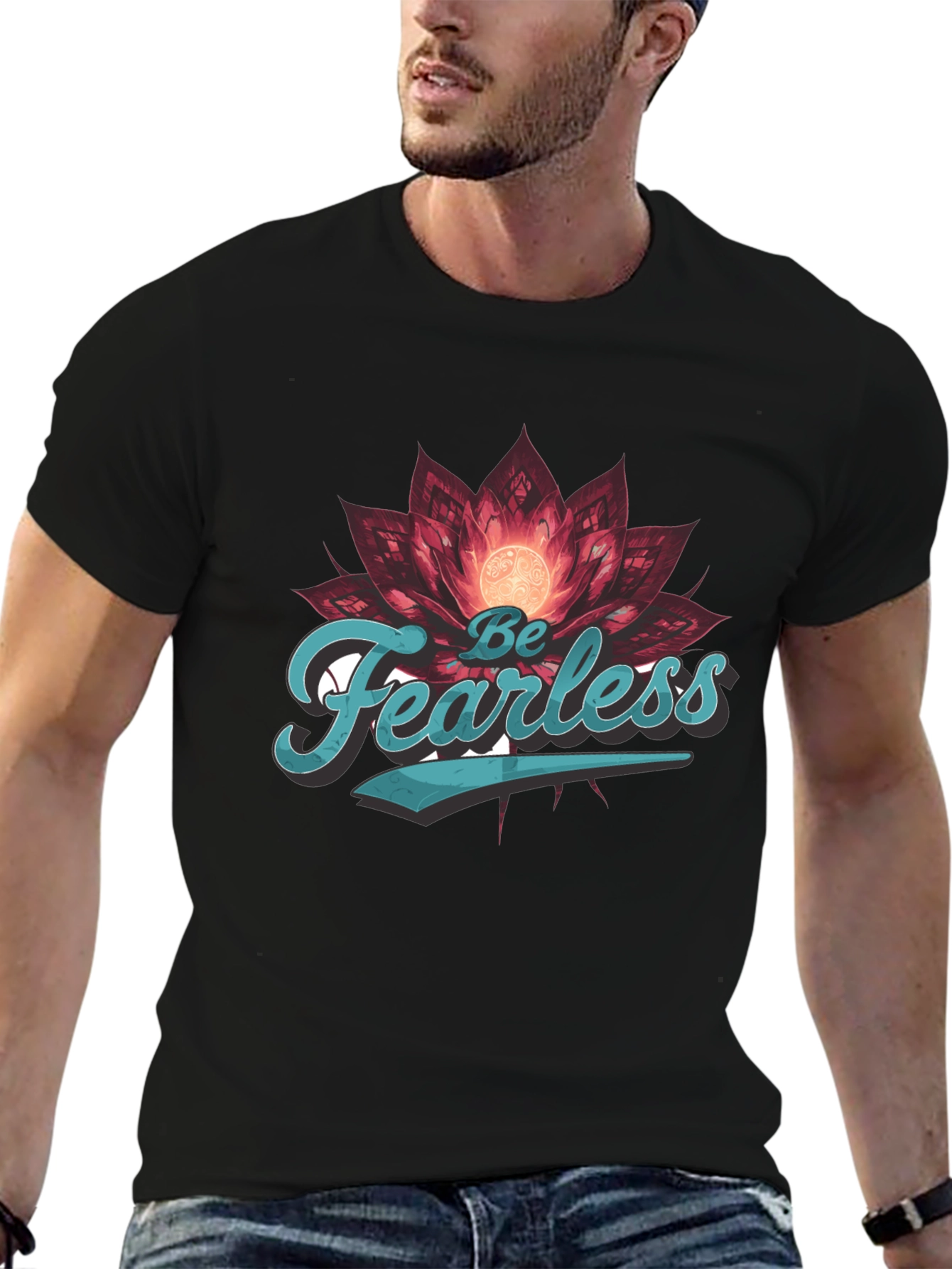 Be Fearless Graphic Tee - Lotus Design