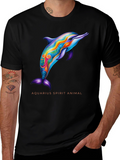 Aquarius Spirit Animal Dolphin Graphic Tee