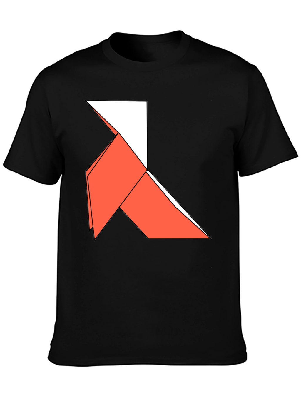 Origami Bird Graphic Tee - Casual Style
