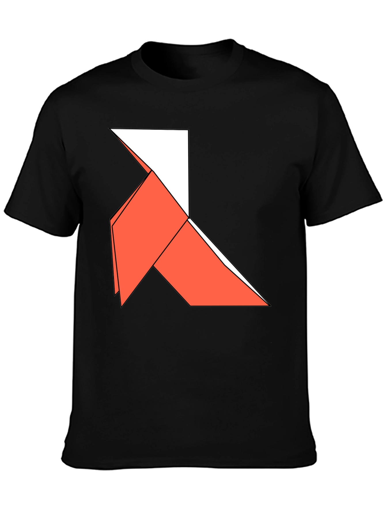 Origami Bird Graphic Tee - Casual Style