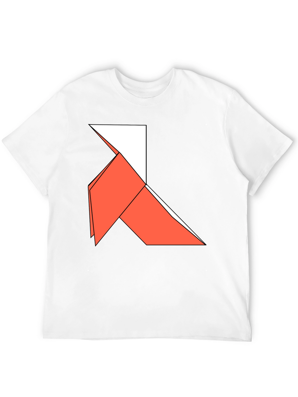 Origami Bird Graphic Tee - Casual Style
