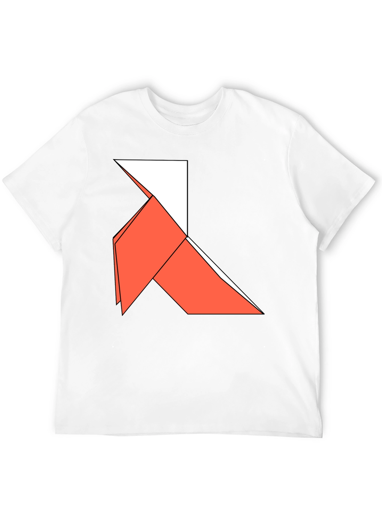 Origami Bird Graphic Tee - Casual Style