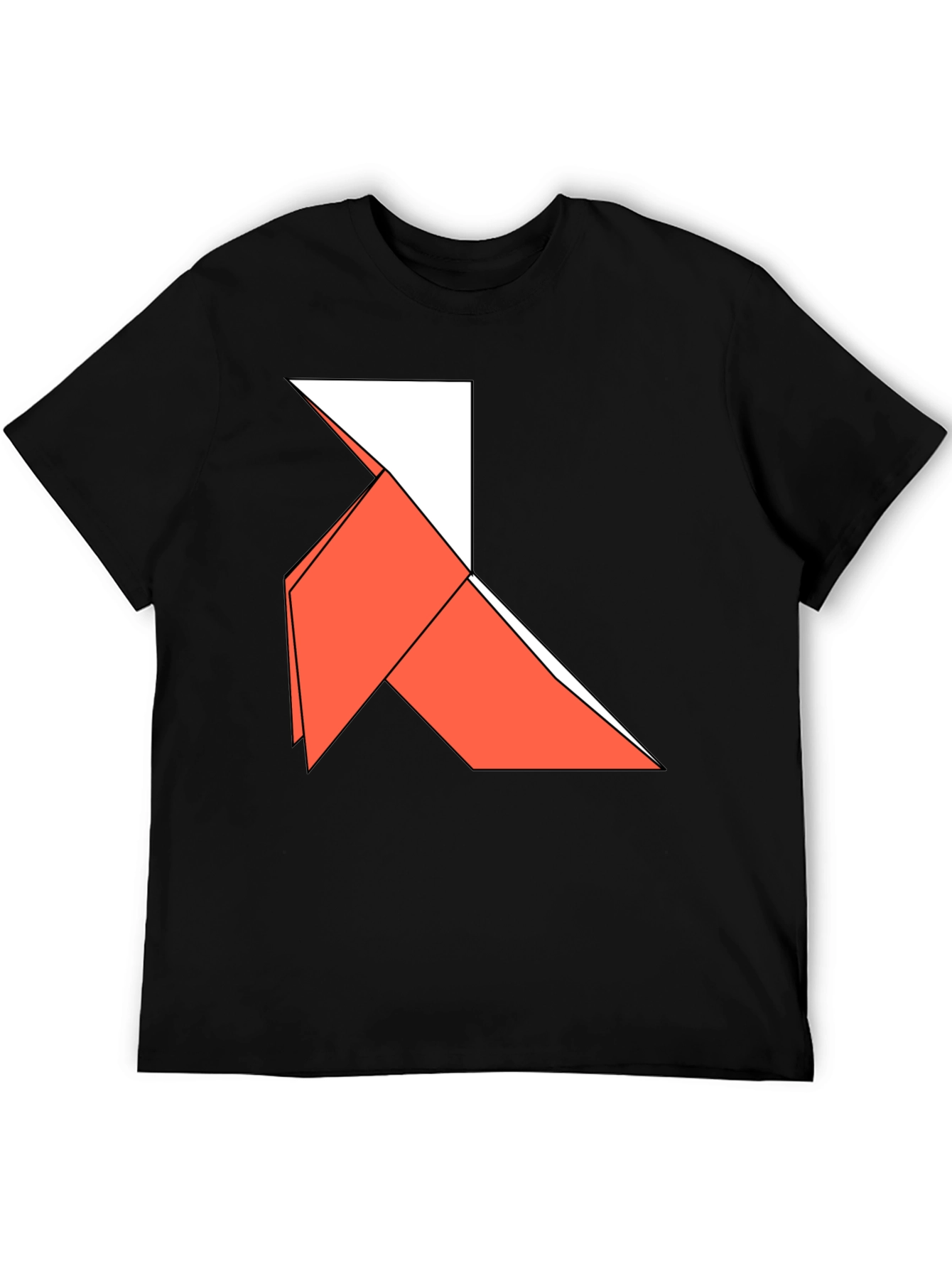 Origami Bird Graphic Tee - Casual Style