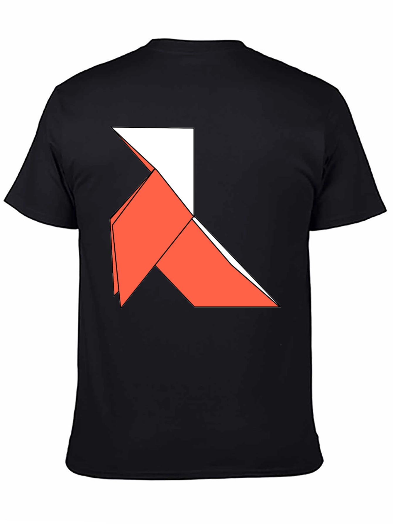 Origami Bird Graphic Tee - Casual Style