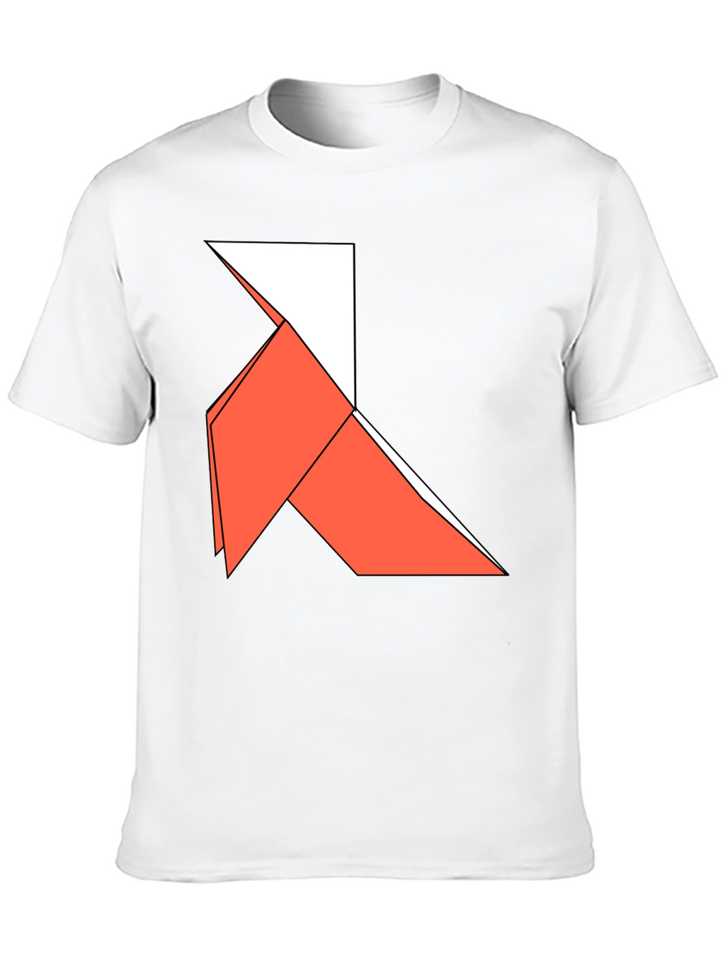 Origami Bird Graphic Tee - Casual Style