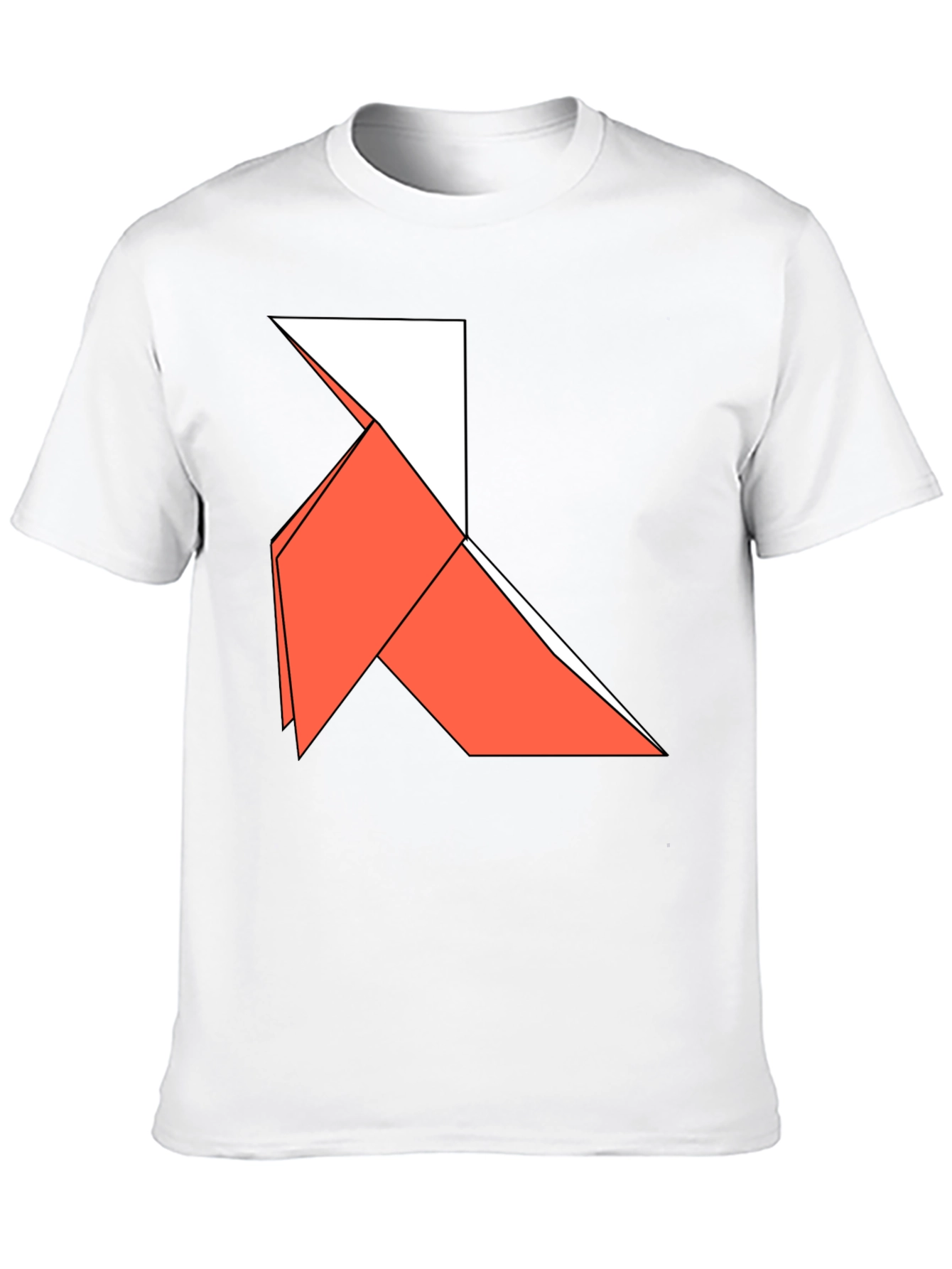 Origami Bird Graphic Tee - Casual Style