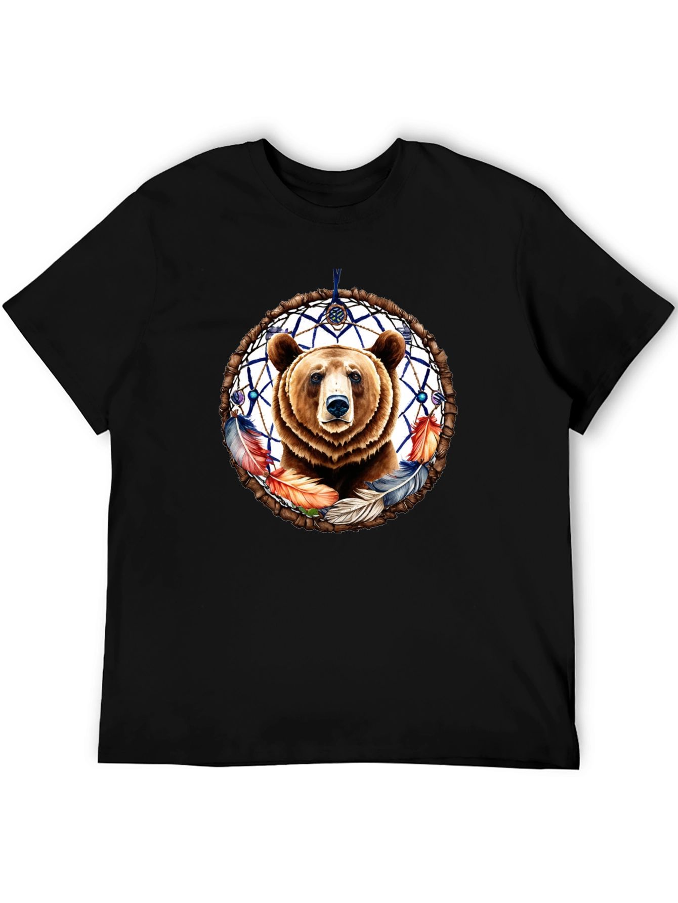 Bear Dreamcatcher Graphic Tee - Black