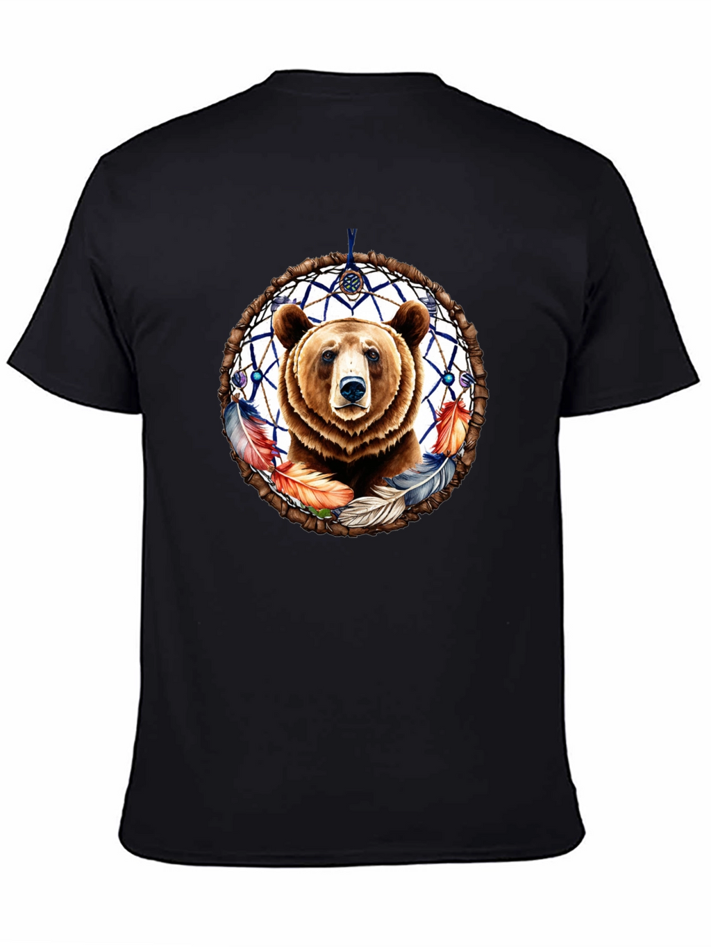 Bear Dreamcatcher Graphic Tee - Black