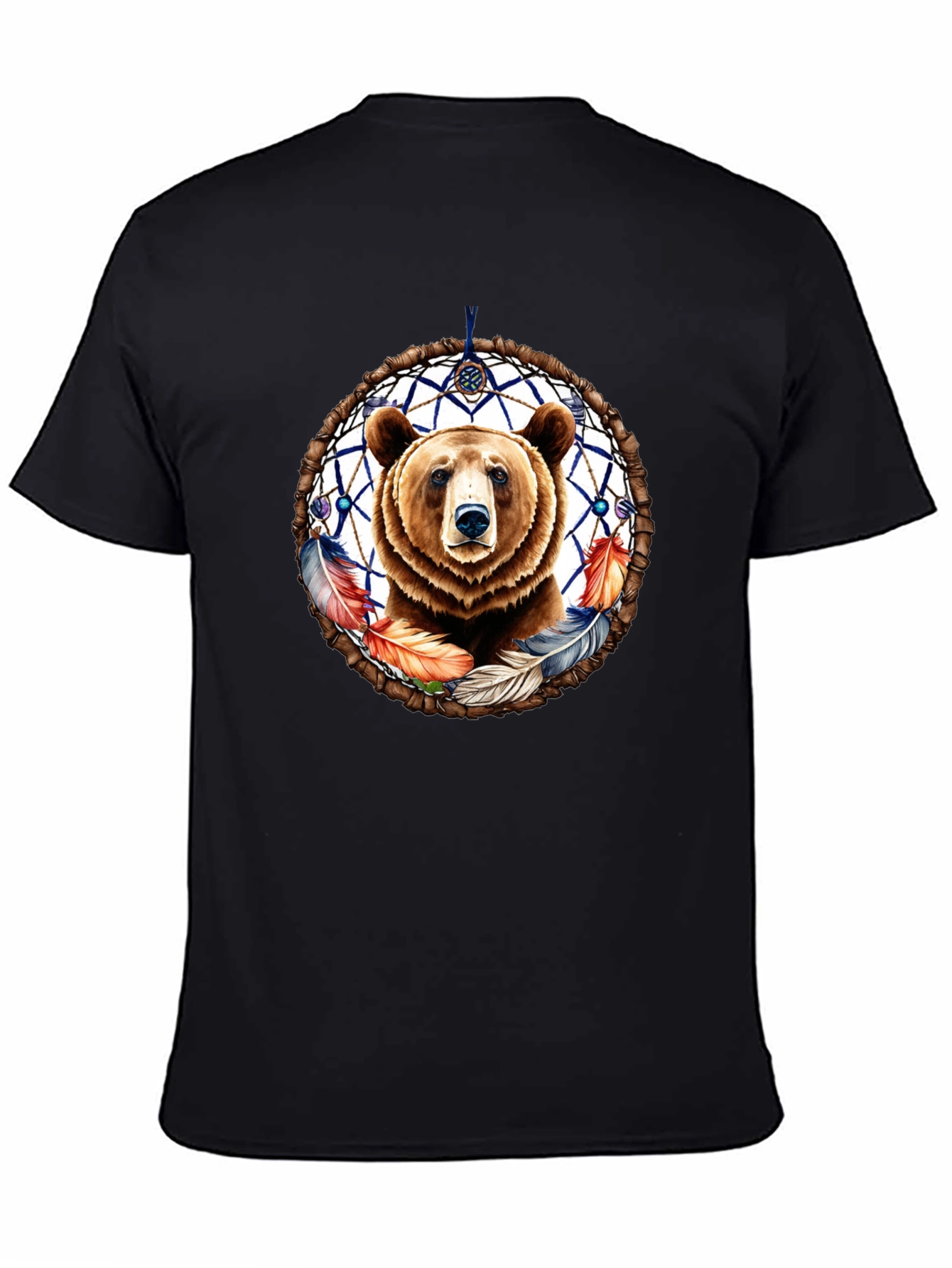 Bear Dreamcatcher Graphic Tee - Black