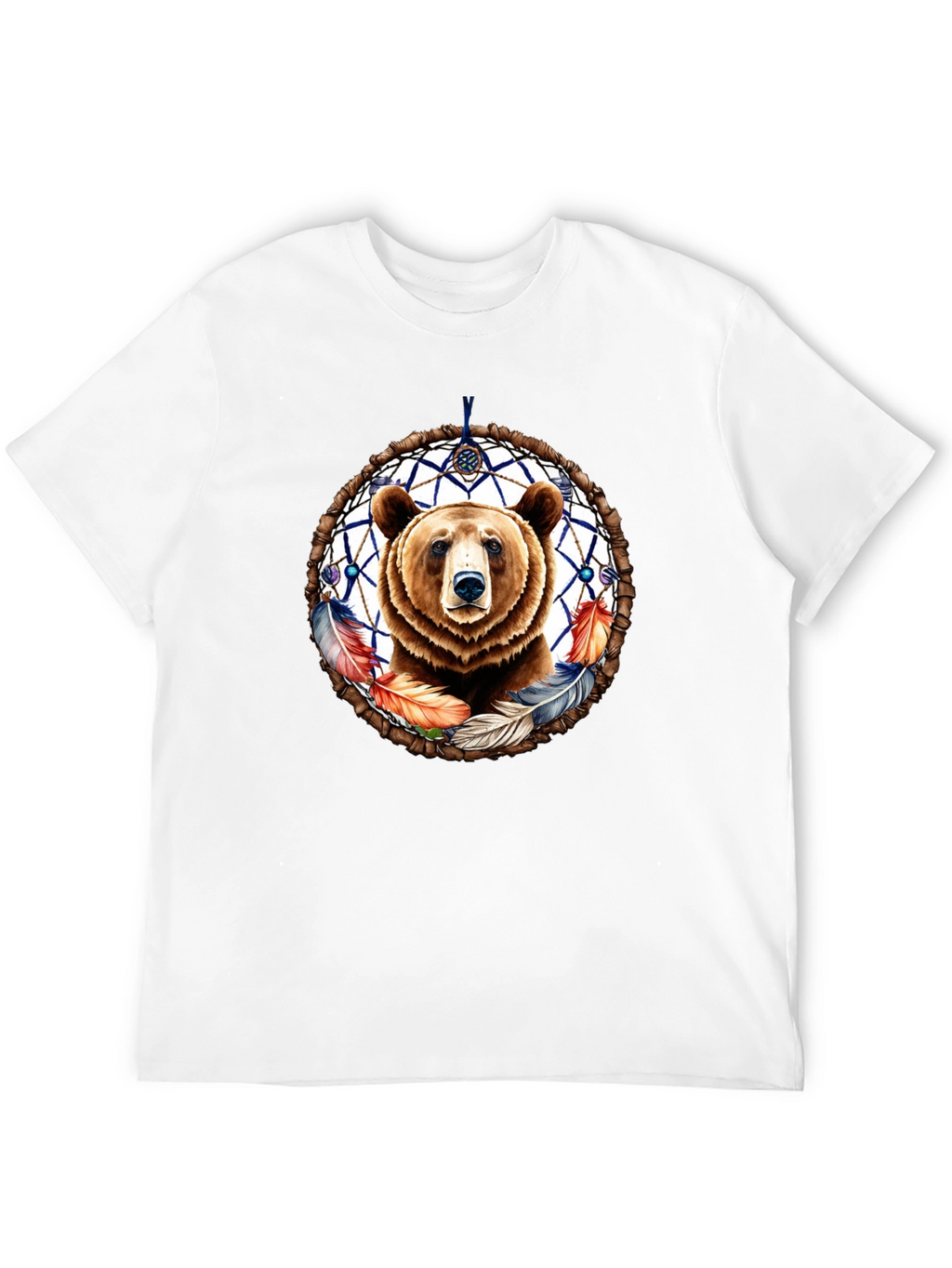 Bear Dreamcatcher Graphic Tee - Black