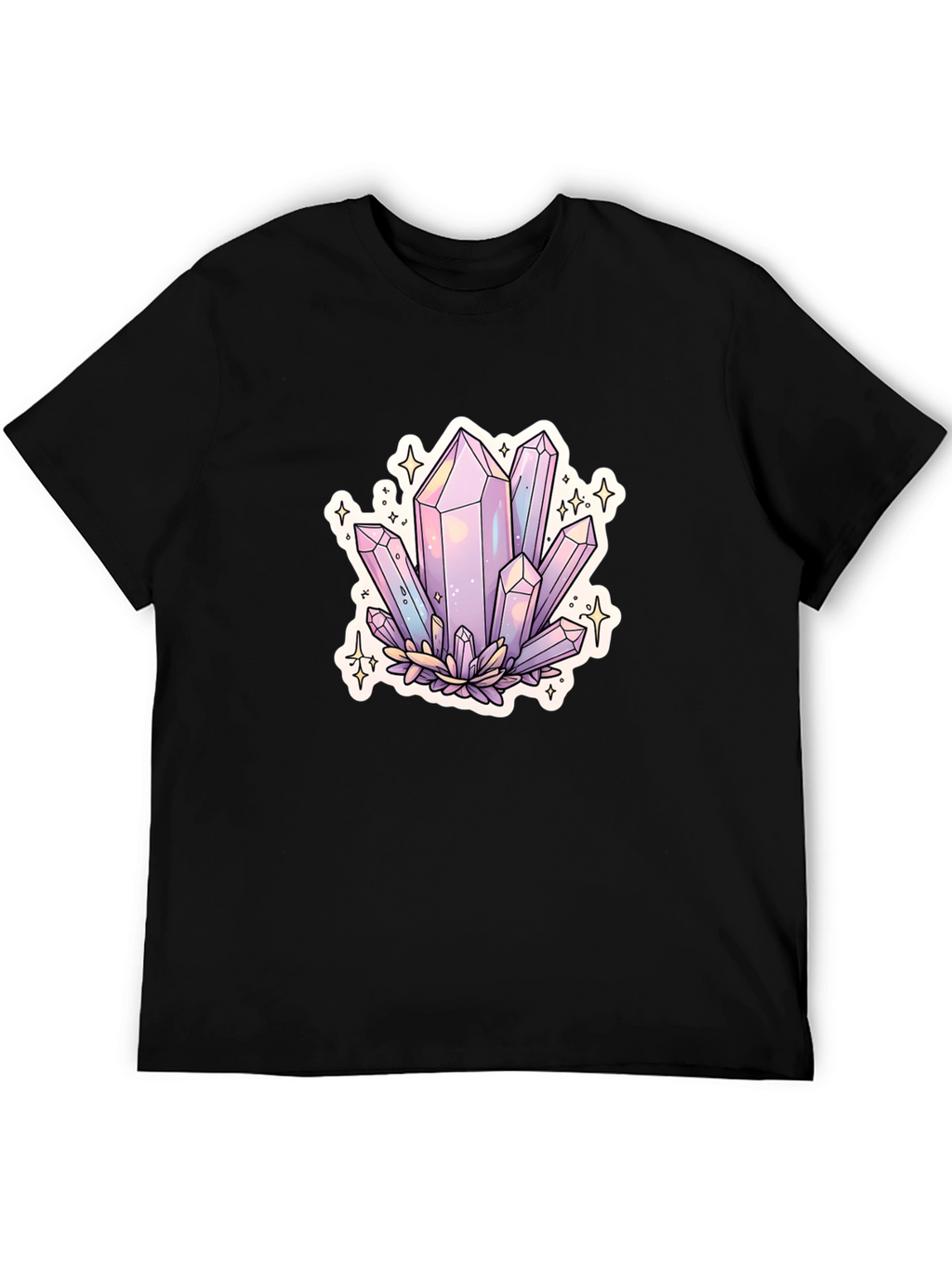Crystal Cluster Graphic Tee - Black Cotton Blend