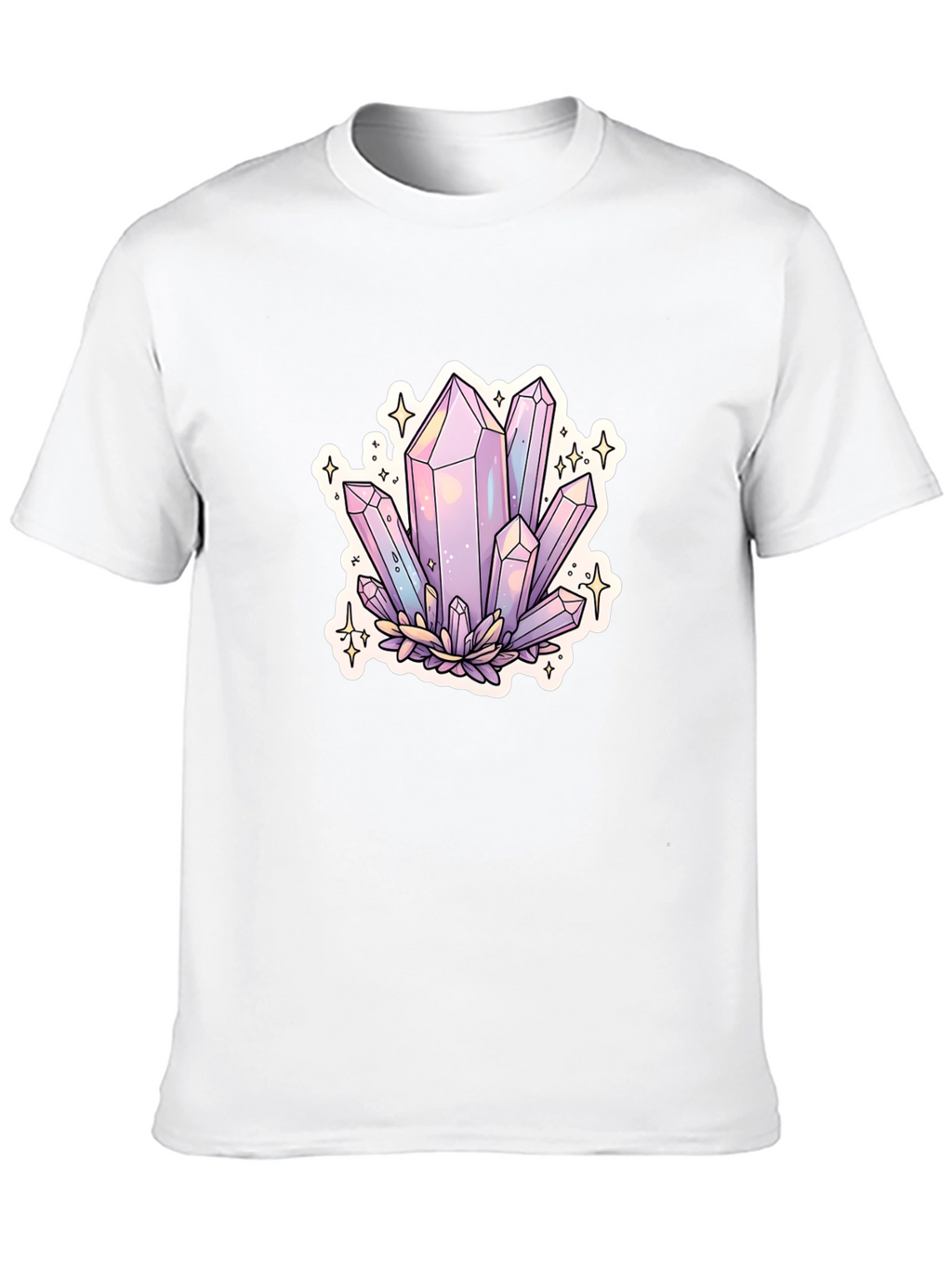 Crystal Cluster Graphic Tee - Black Cotton Blend