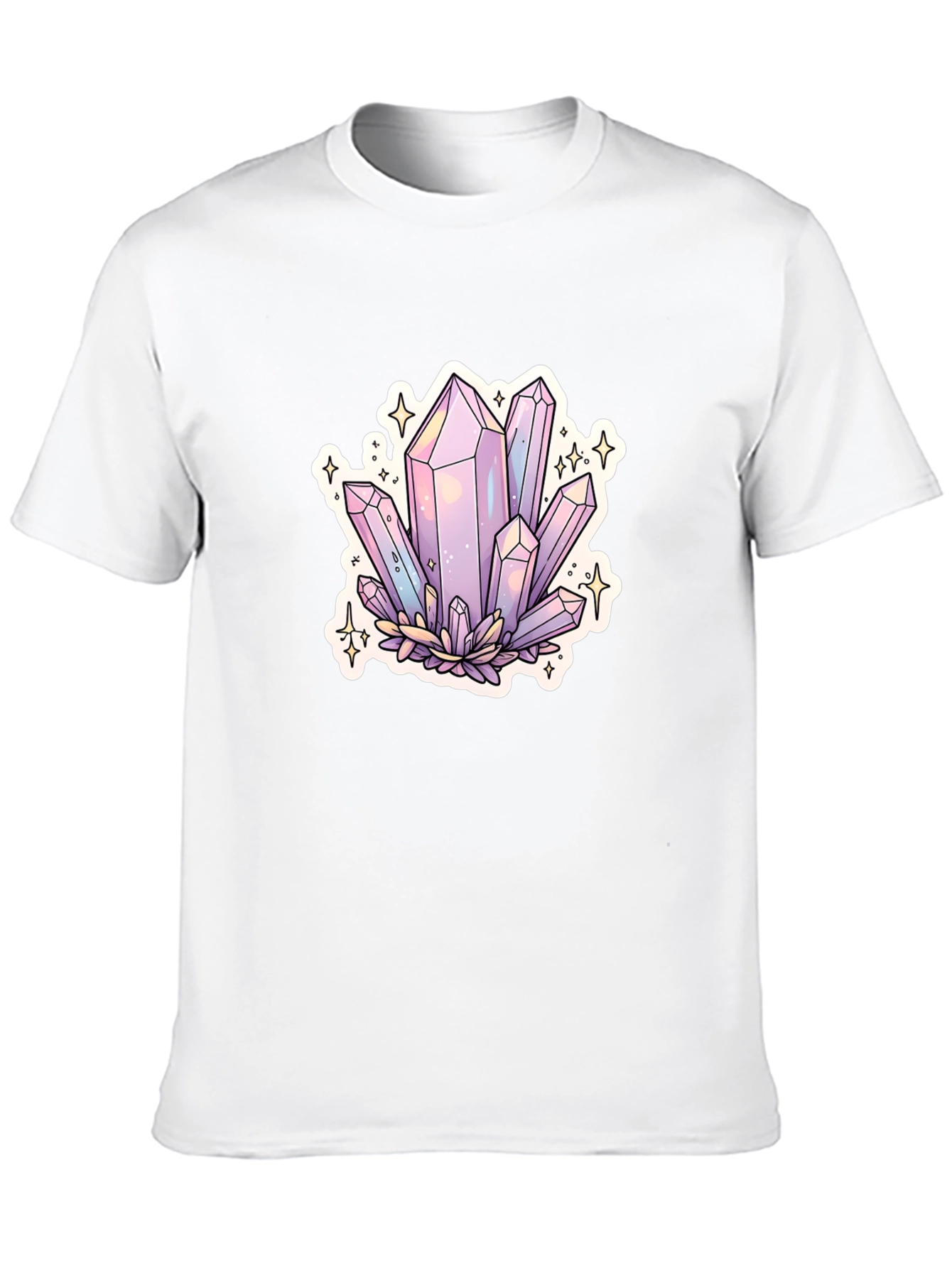 Crystal Cluster Graphic Tee - Black Cotton Blend