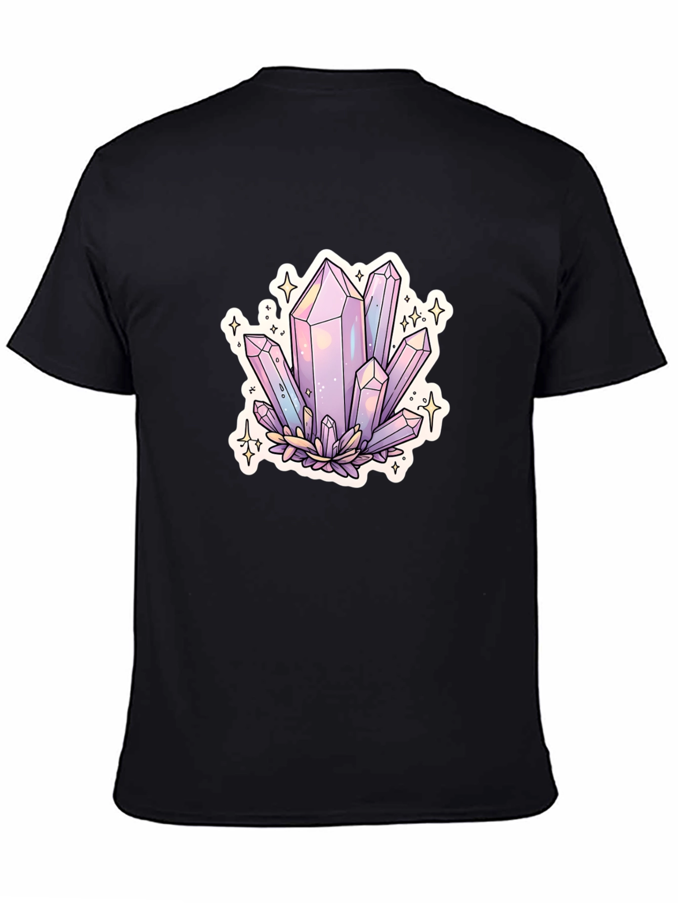 Crystal Cluster Graphic Tee - Black Cotton Blend
