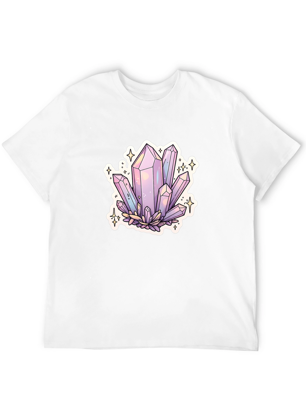 Crystal Cluster Graphic Tee - Black Cotton Blend