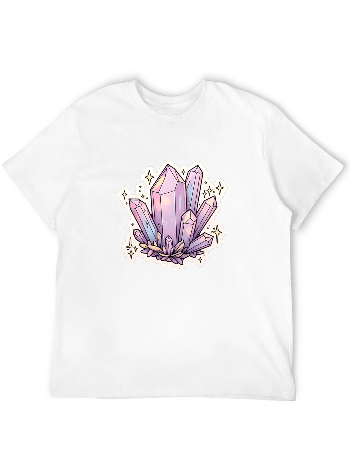 Crystal Cluster Graphic Tee - Black Cotton Blend