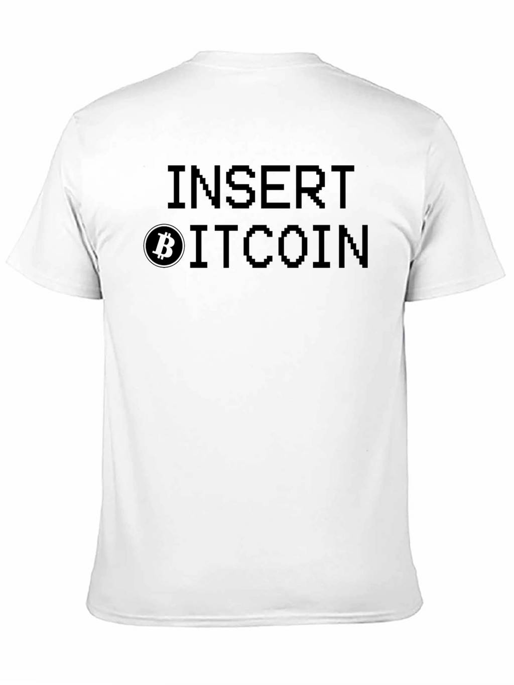 Insert Bitcoin Pixel Graphic T-Shirt - Black
