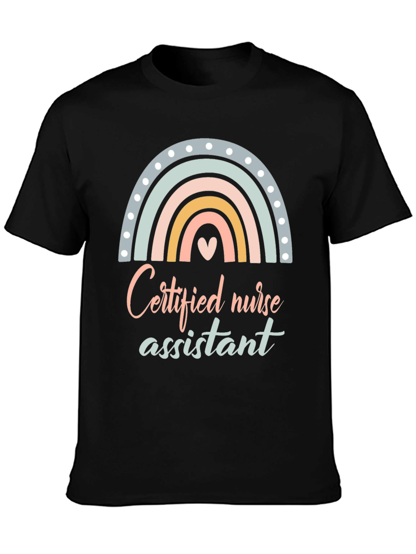 Certified Nurse Assistant T-Shirt Rainbow Design