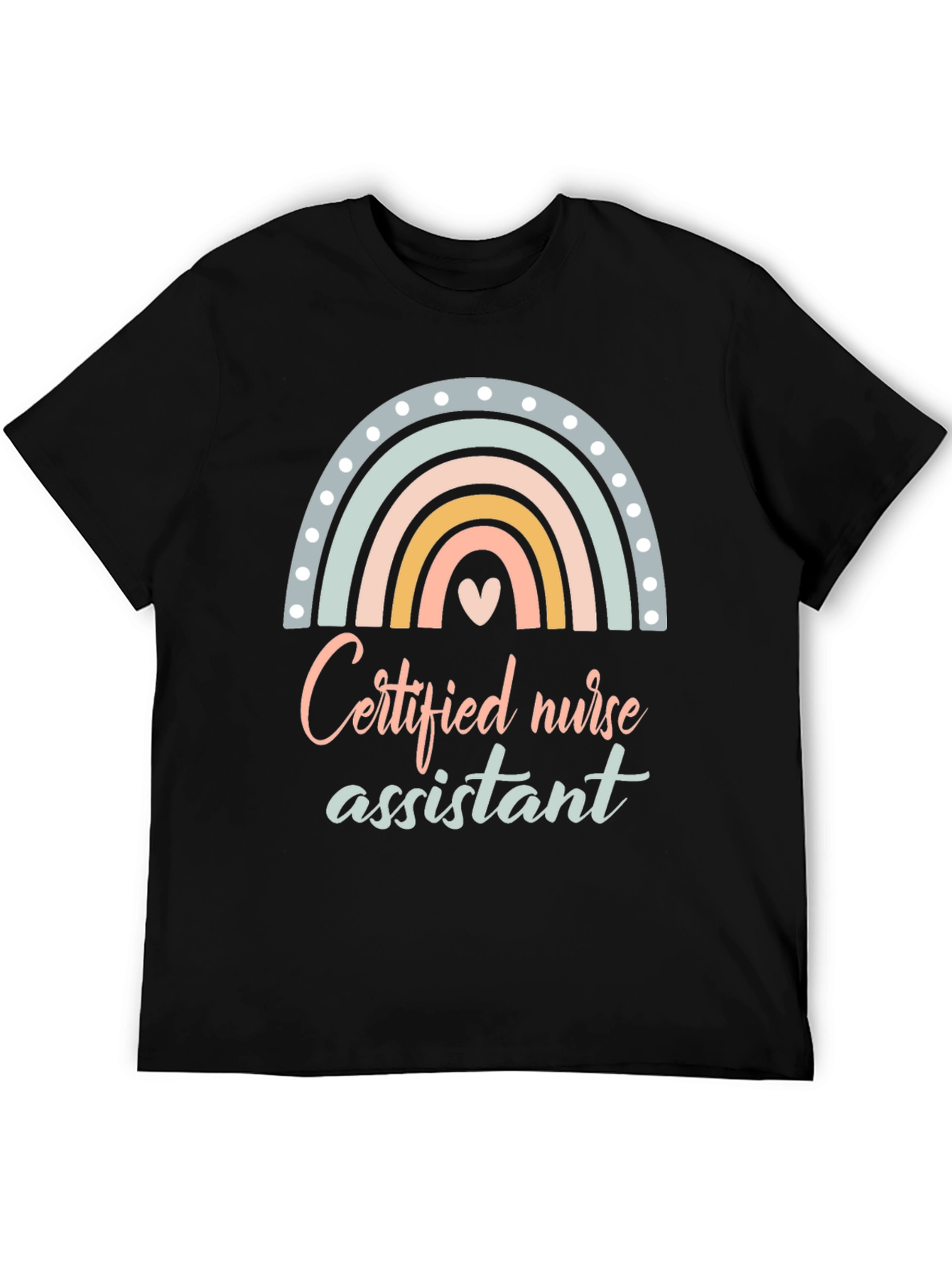 Certified Nurse Assistant T-Shirt Rainbow Design