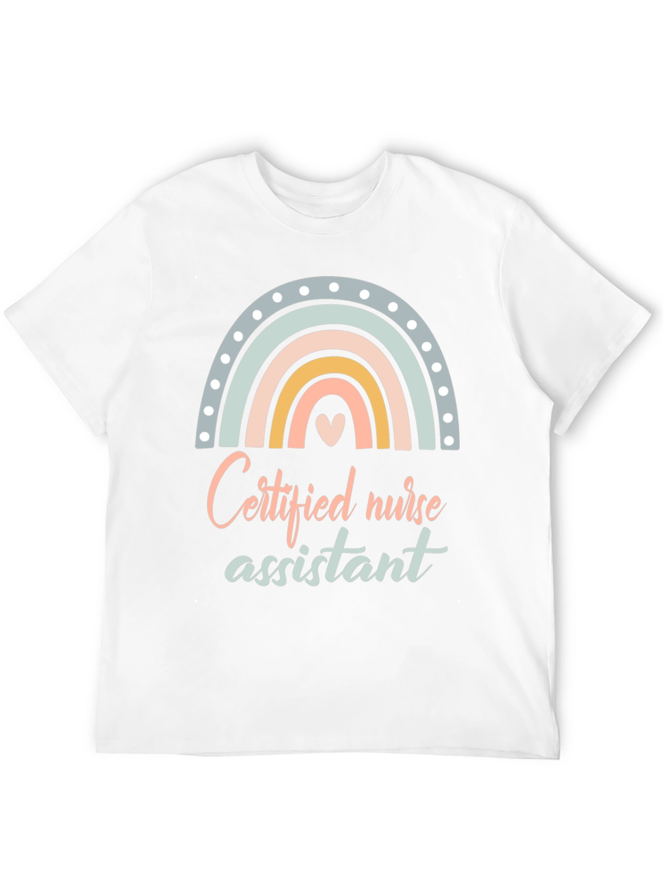 Certified Nurse Assistant T-Shirt Rainbow Design