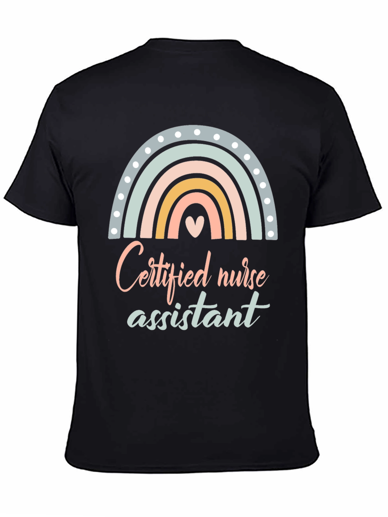Certified Nurse Assistant T-Shirt Rainbow Design