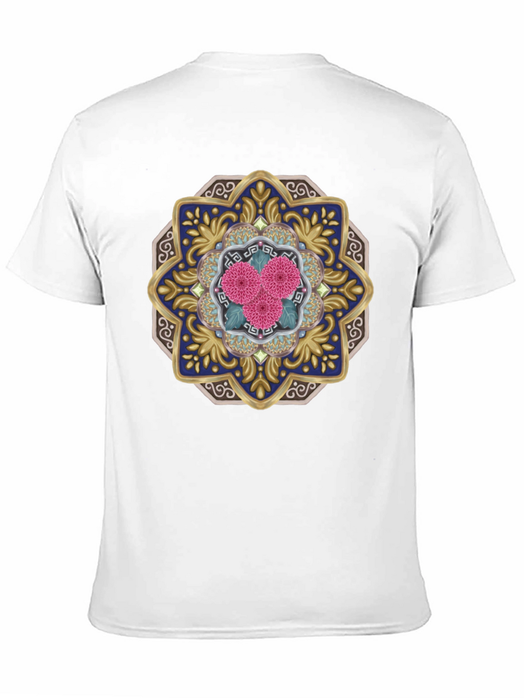 Floral Mandala Graphic Tee - Unique Art Shirt