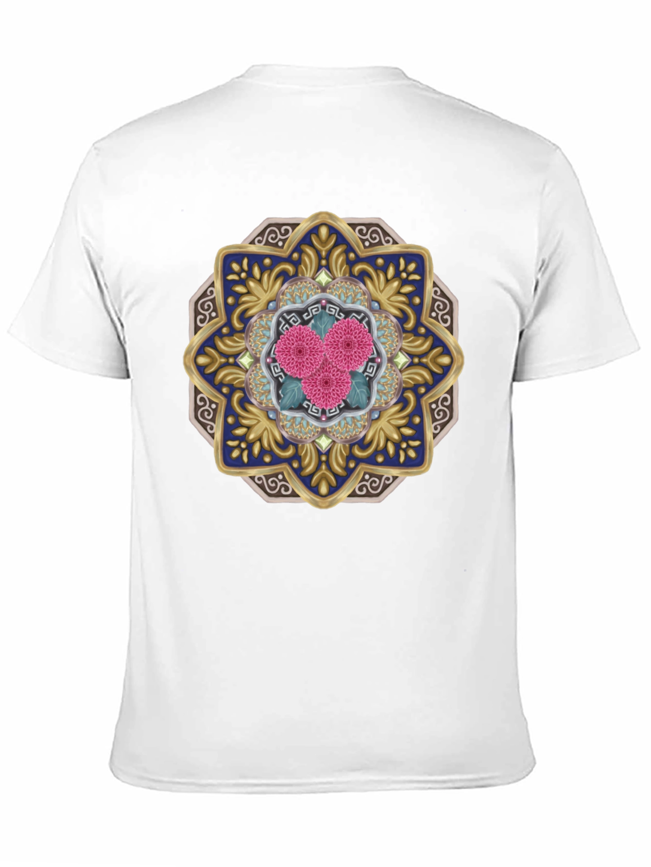 Floral Mandala Graphic Tee - Unique Art Shirt