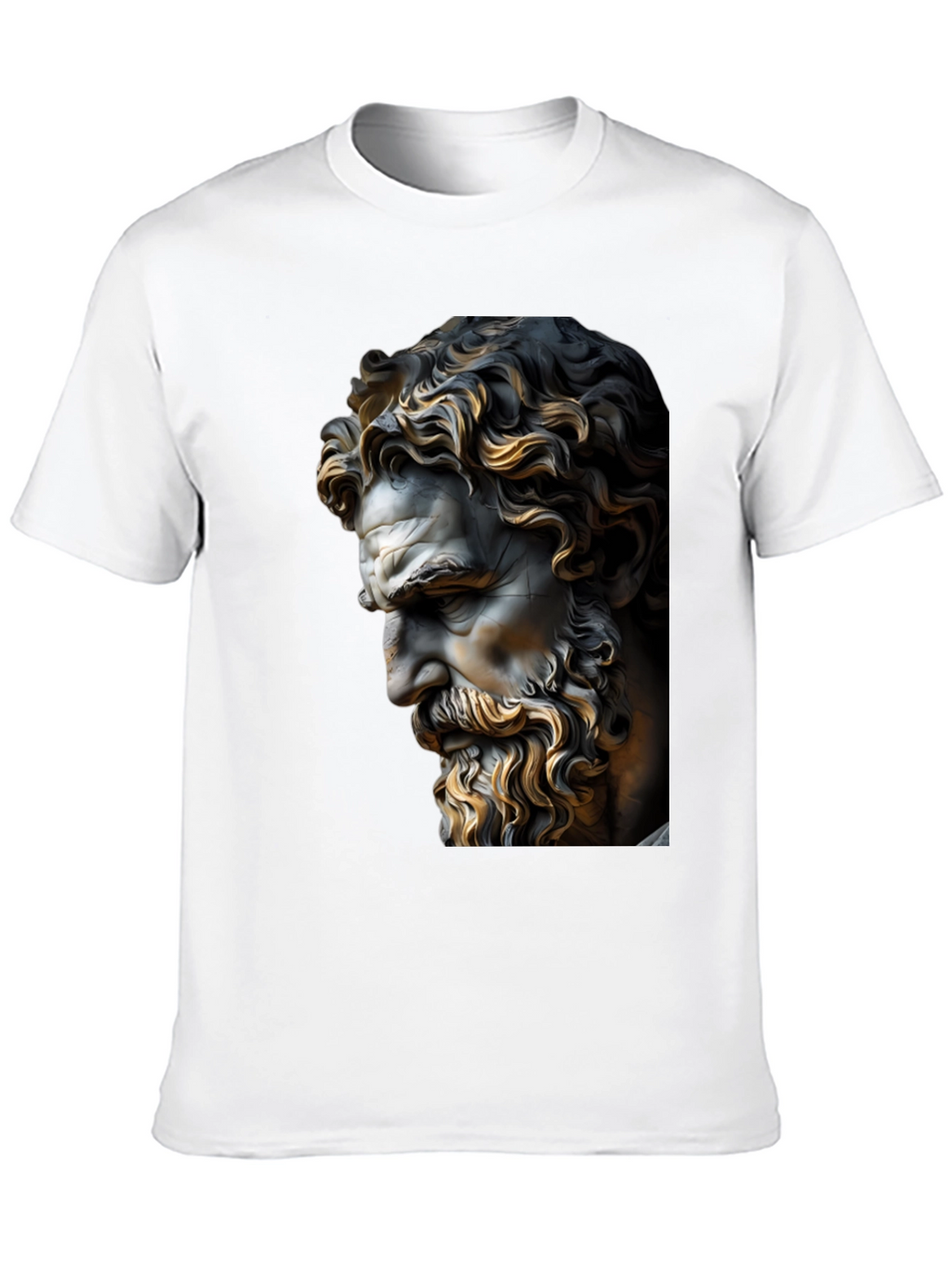 Classical Statue Graphic Black T-Shirt