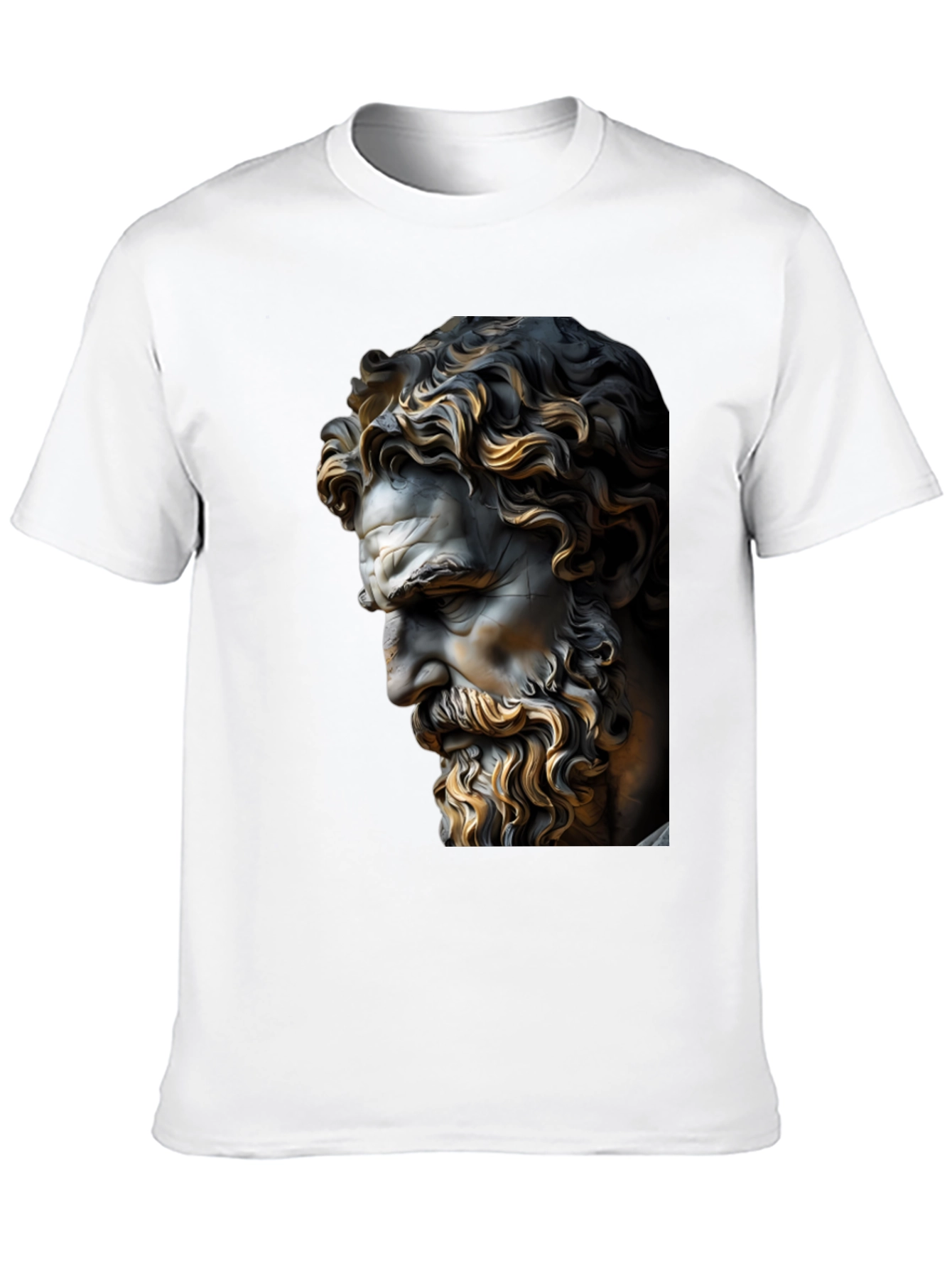 Classical Statue Graphic Black T-Shirt