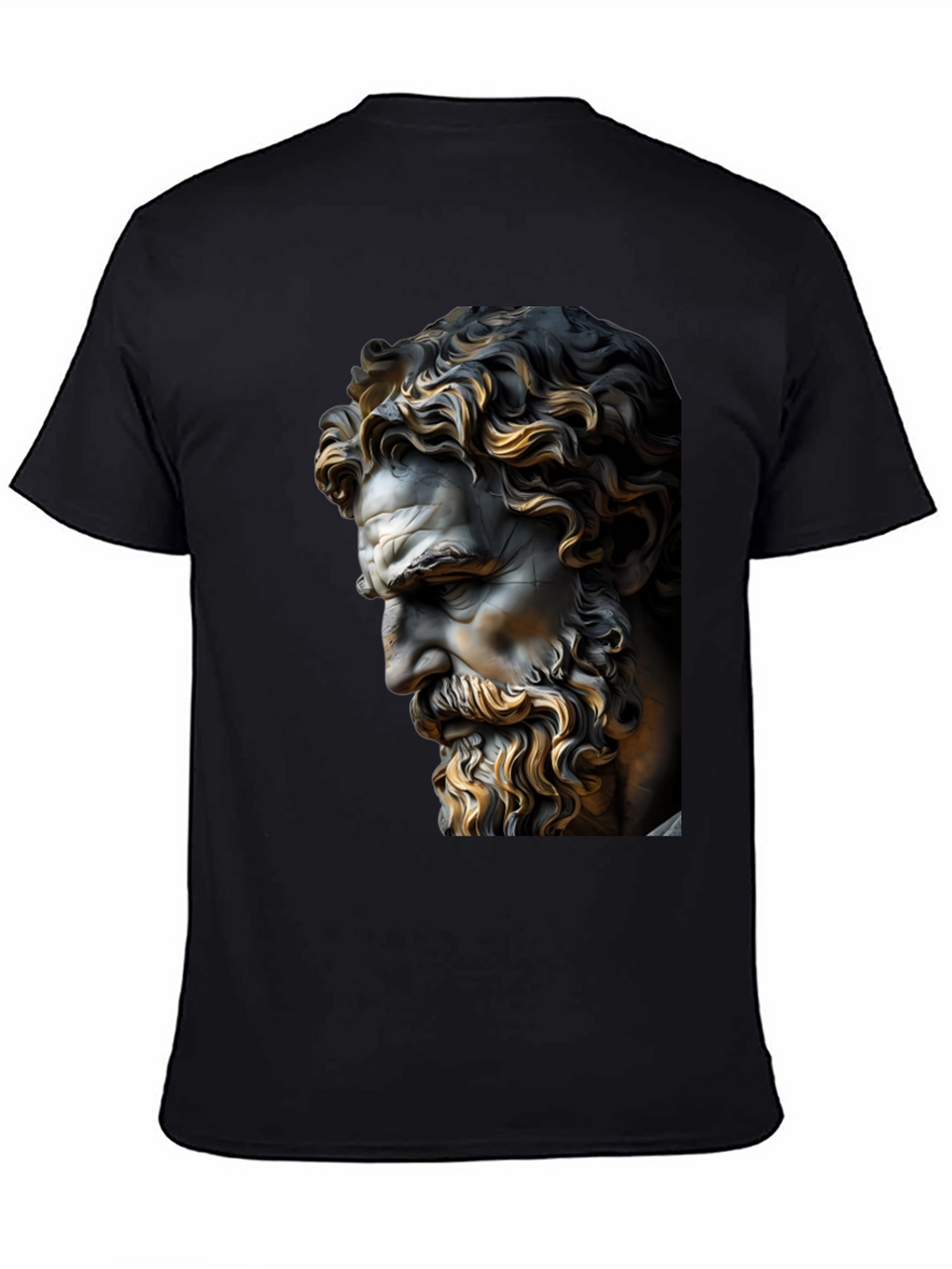 Classical Statue Graphic Black T-Shirt