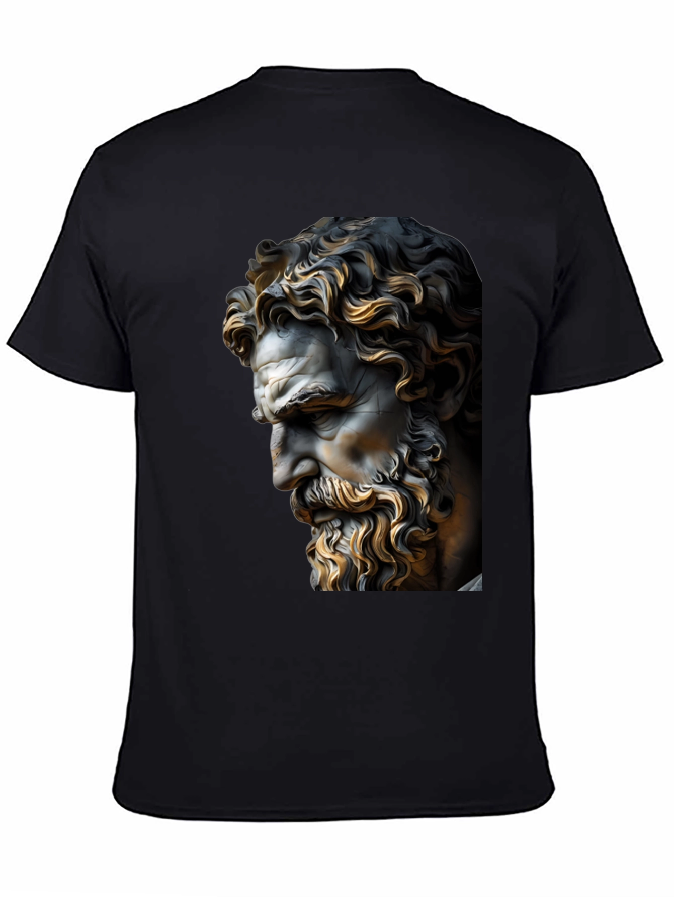 Classical Statue Graphic Black T-Shirt