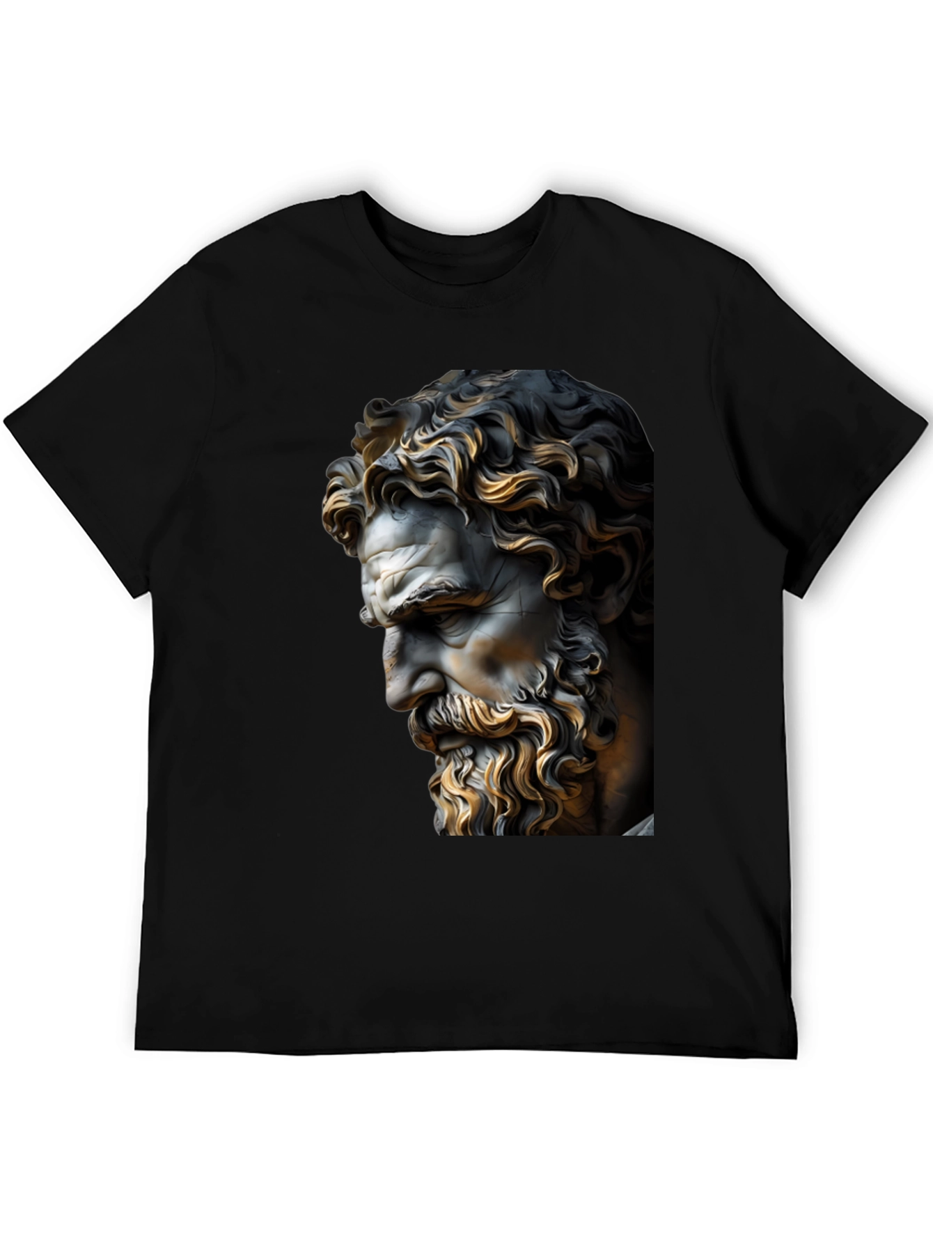 Classical Statue Graphic Black T-Shirt