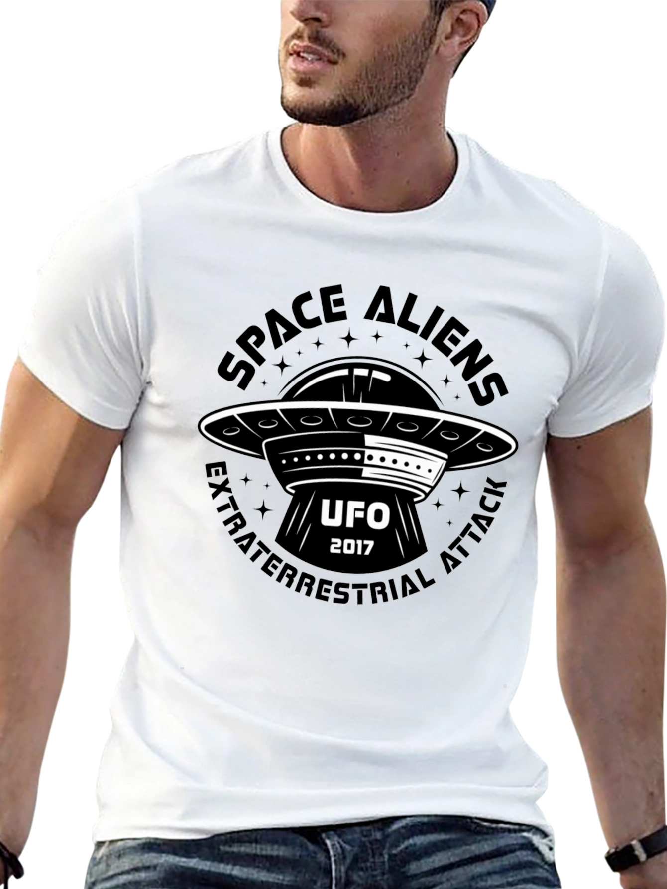 Space Aliens UFO T-Shirt - Extraterrestrial Attack 2017
