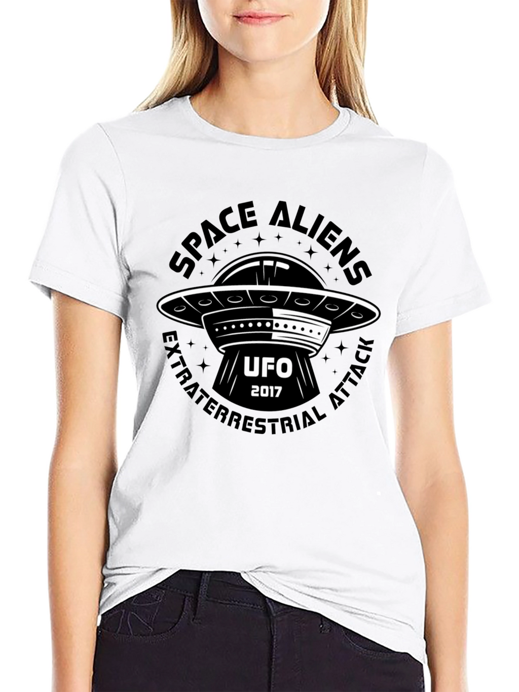Space Aliens UFO T-Shirt - Extraterrestrial Attack 2017