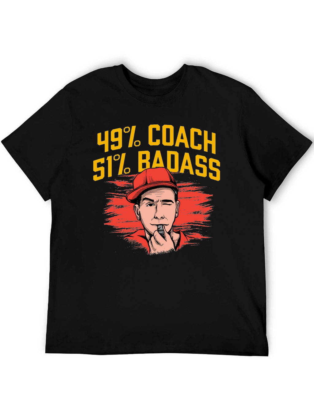 49% Coach 51% Badass Graphic T-Shirt