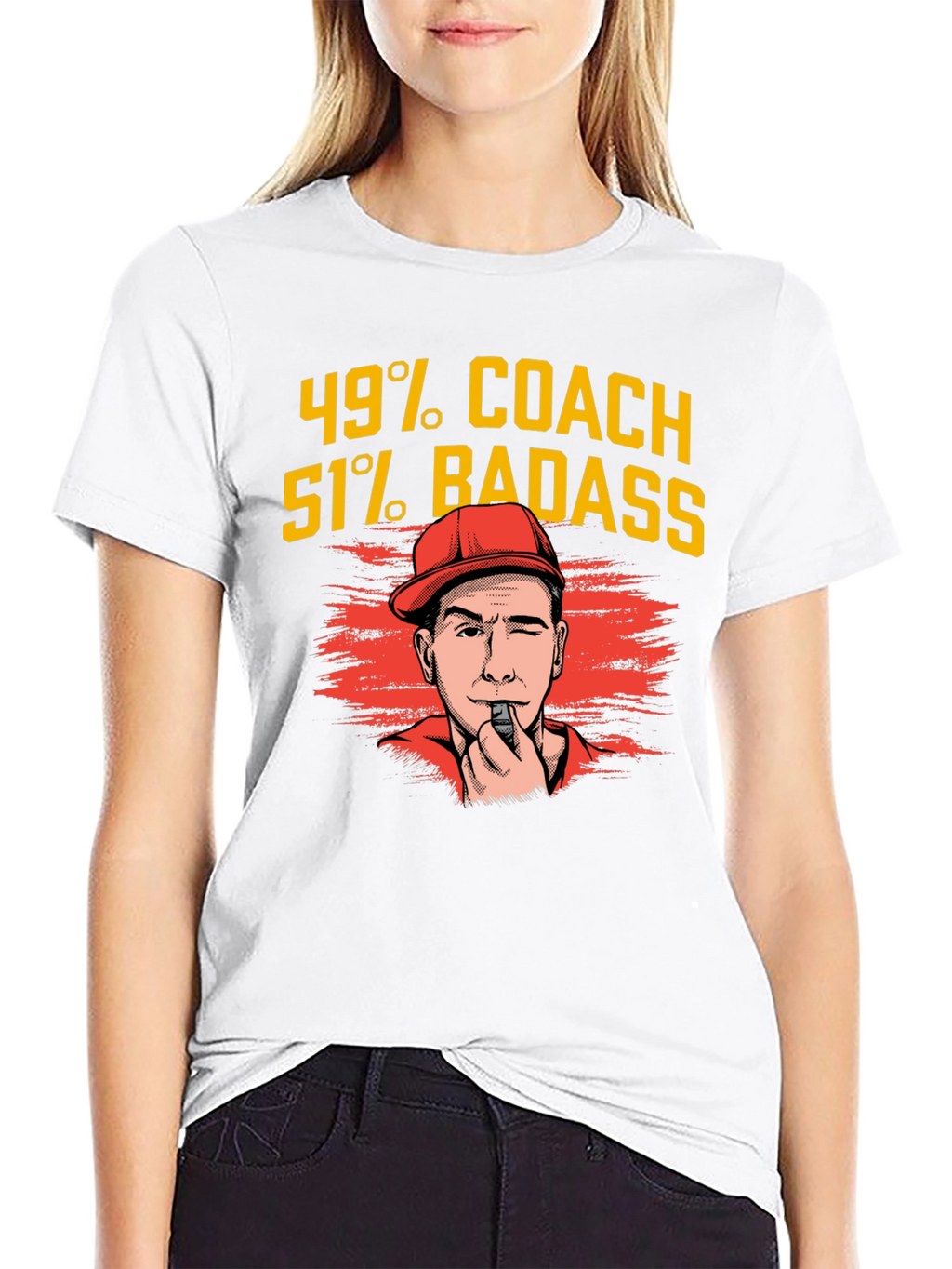 49% Coach 51% Badass Graphic T-Shirt