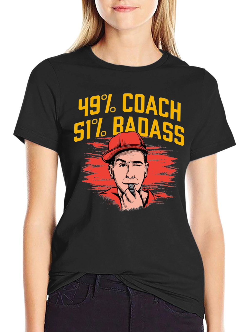 49% Coach 51% Badass Graphic T-Shirt