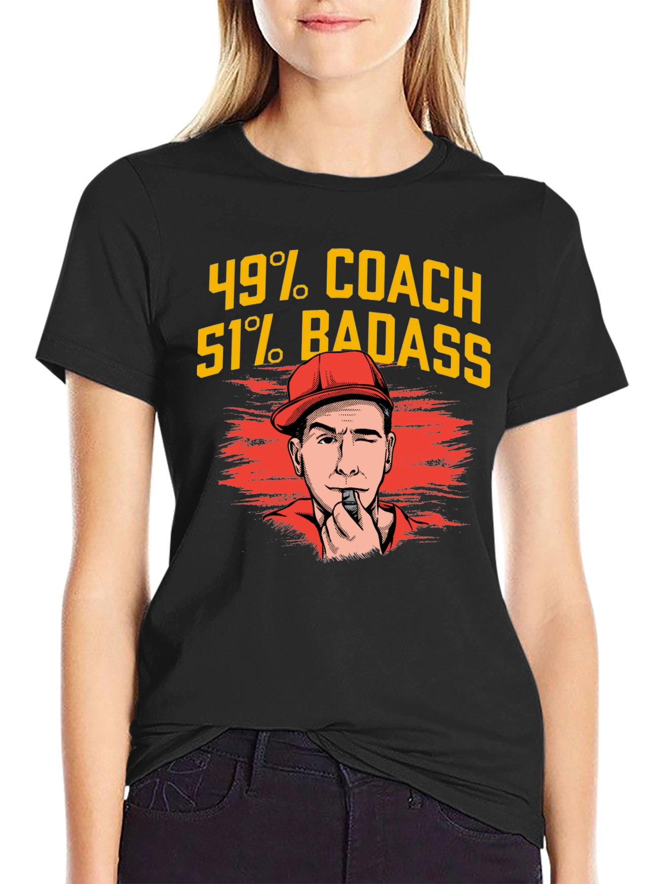 49% Coach 51% Badass Graphic T-Shirt