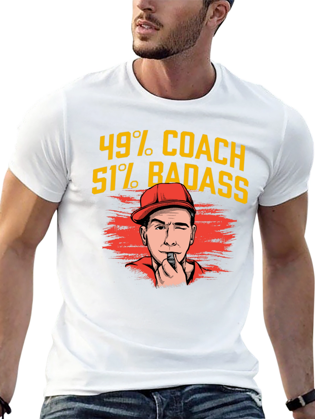 49% Coach 51% Badass Graphic T-Shirt