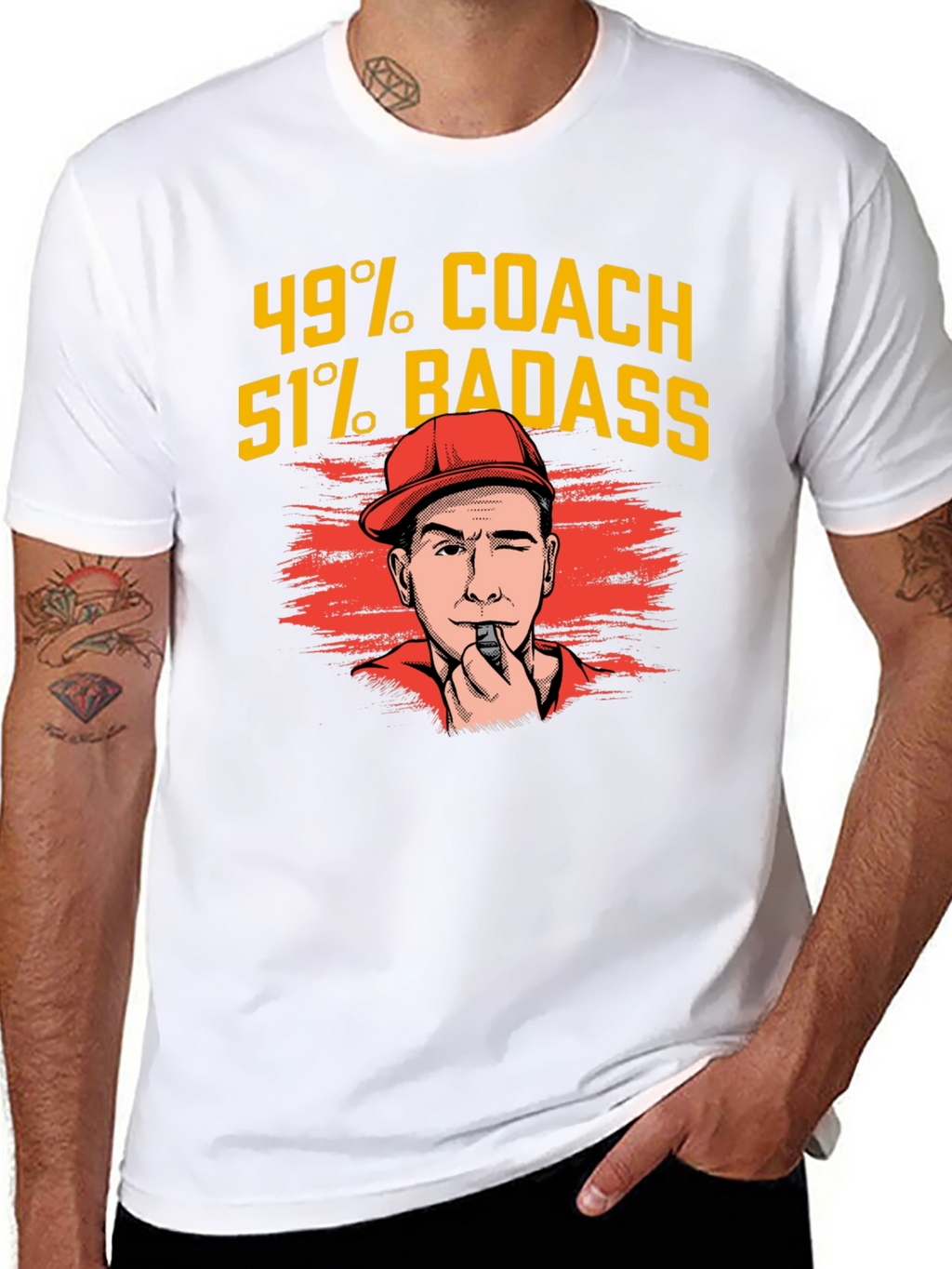 49% Coach 51% Badass Graphic T-Shirt