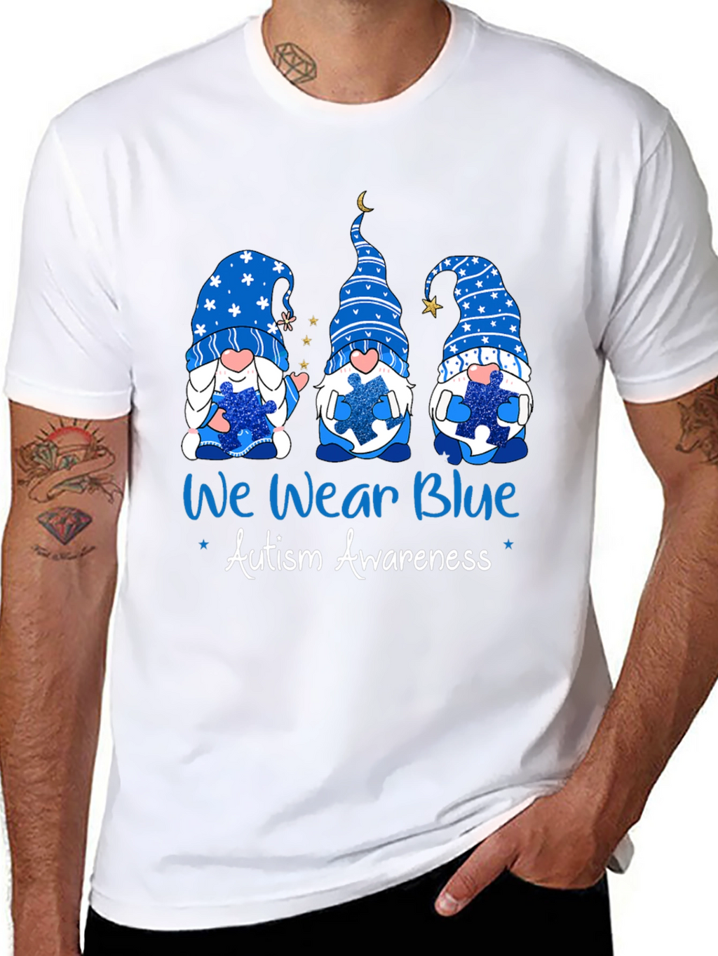 Autism Awareness Blue Gnome T-Shirt