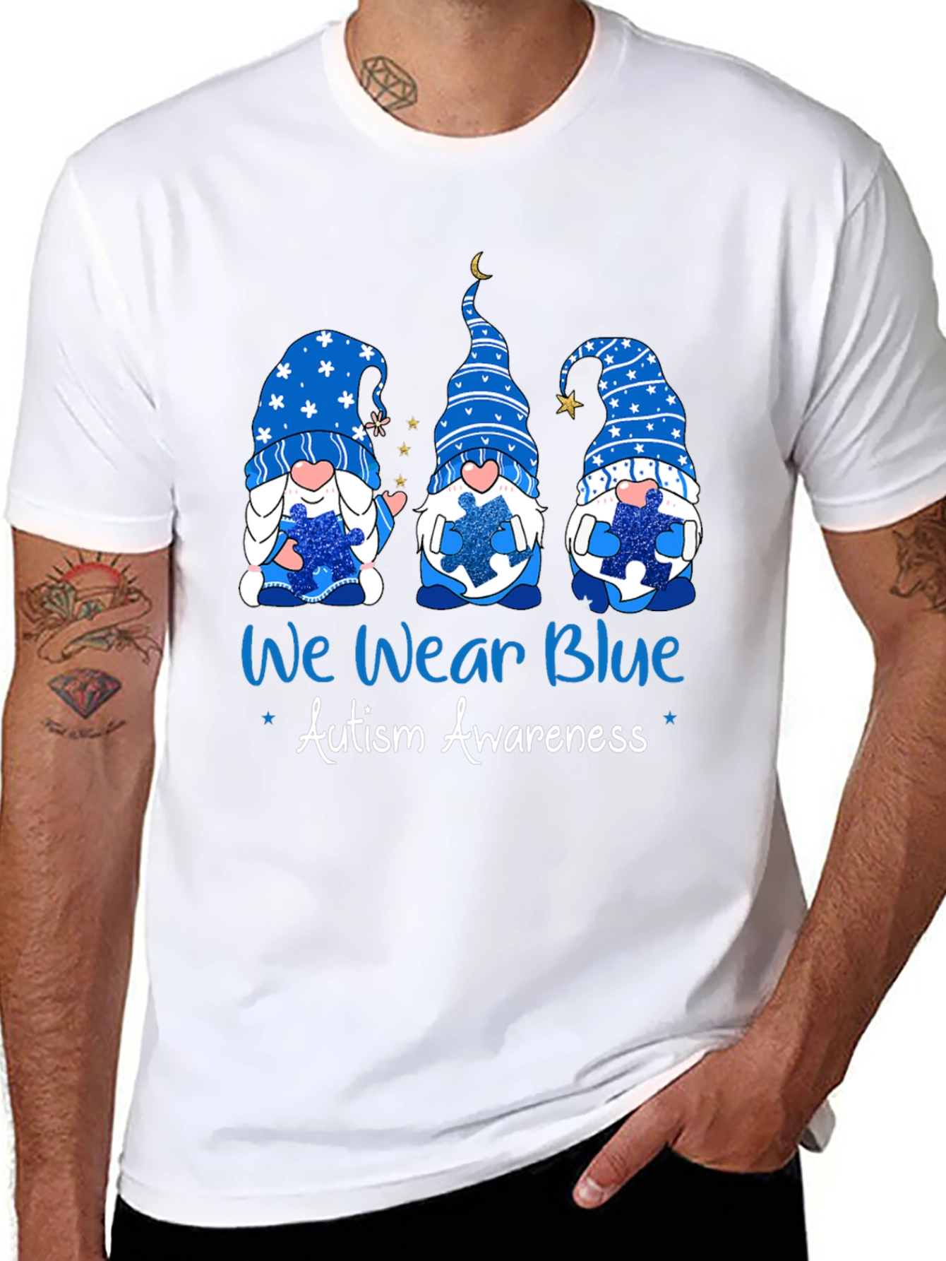 Autism Awareness Blue Gnome T-Shirt