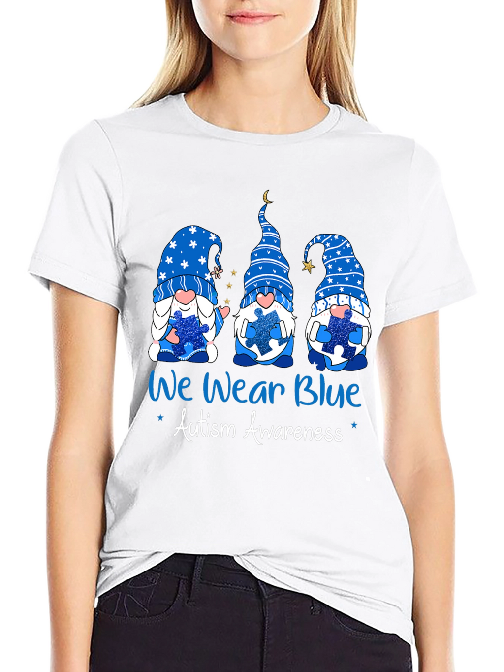 Autism Awareness Blue Gnome T-Shirt