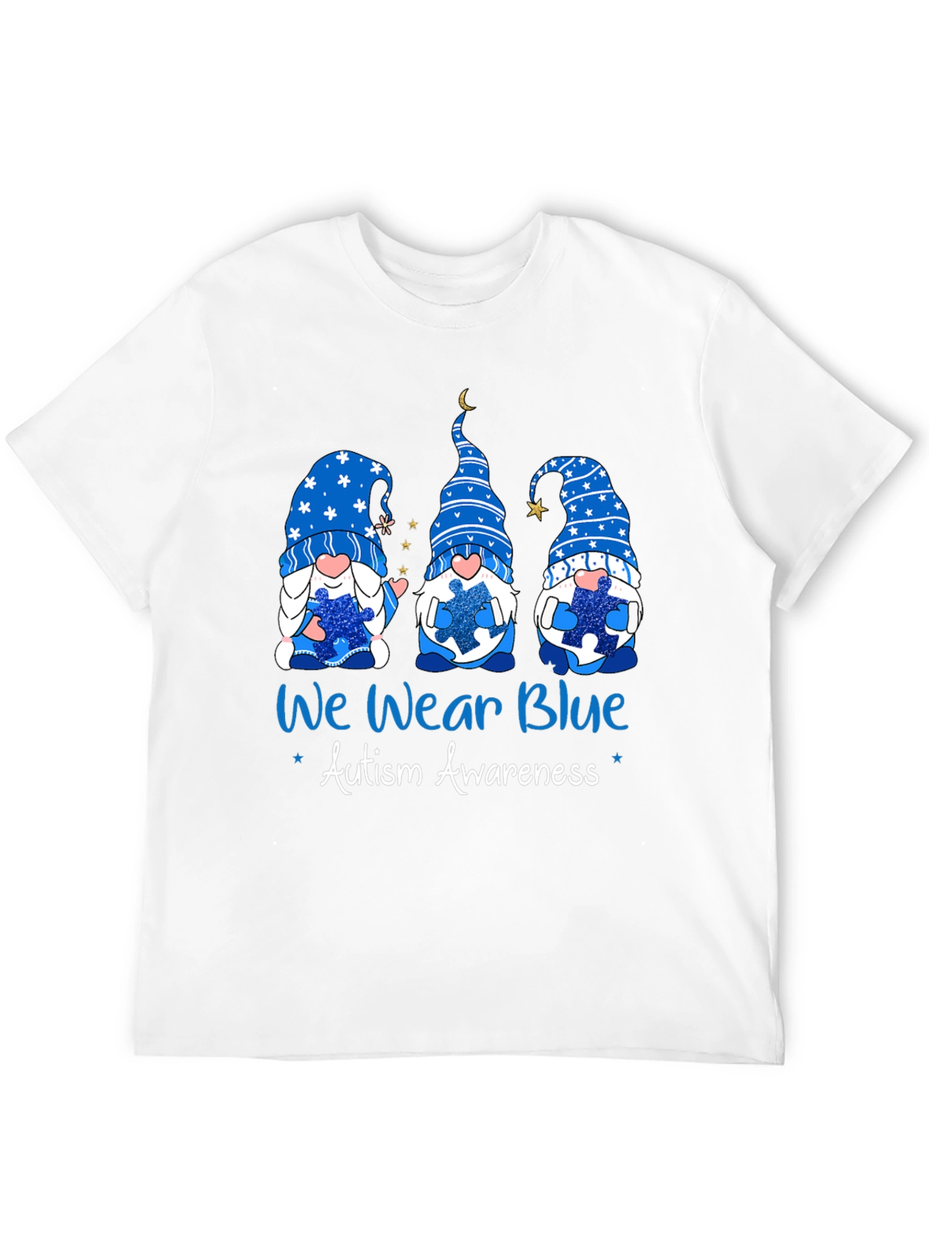 Autism Awareness Blue Gnome T-Shirt