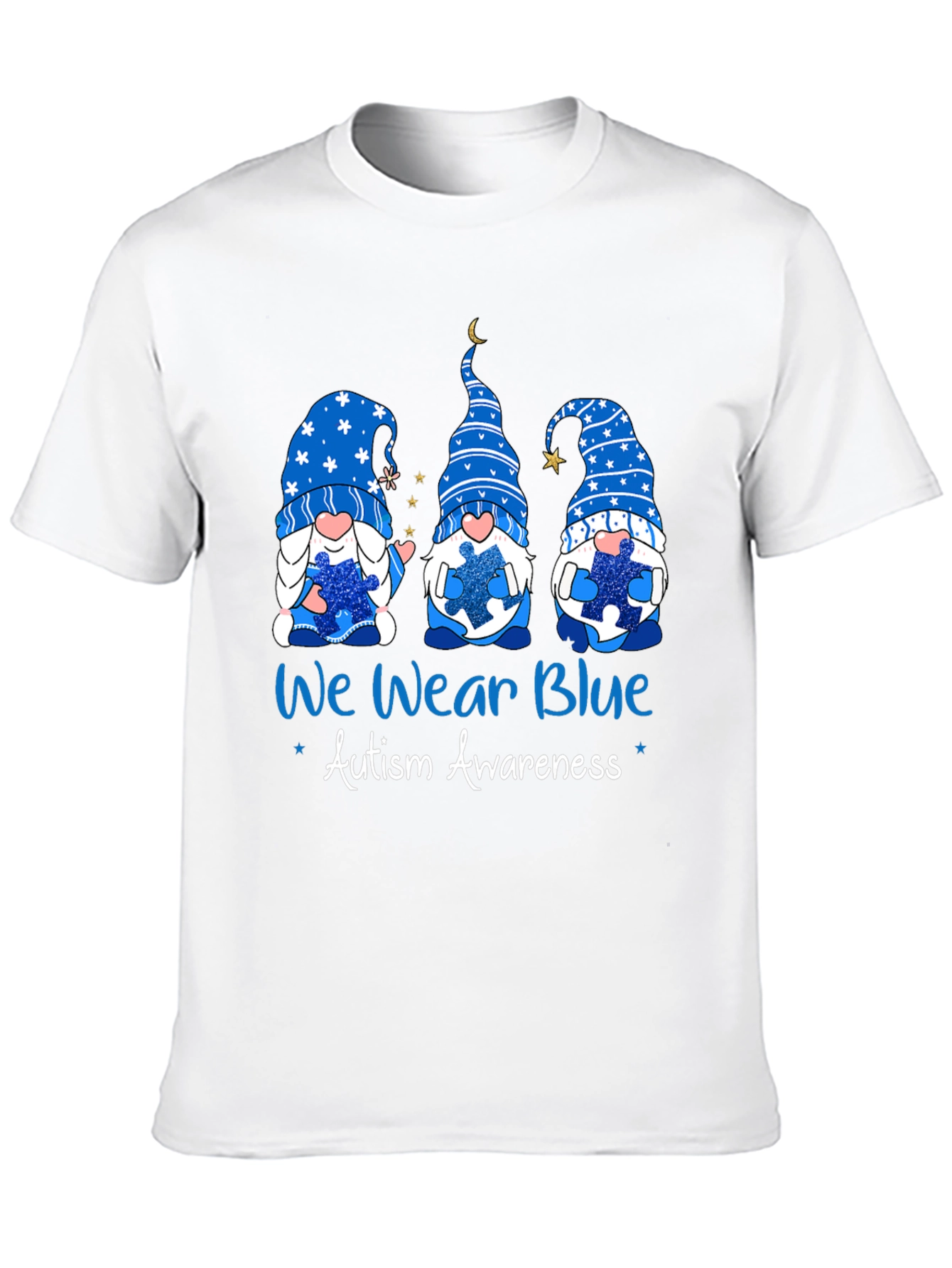Autism Awareness Blue Gnome T-Shirt
