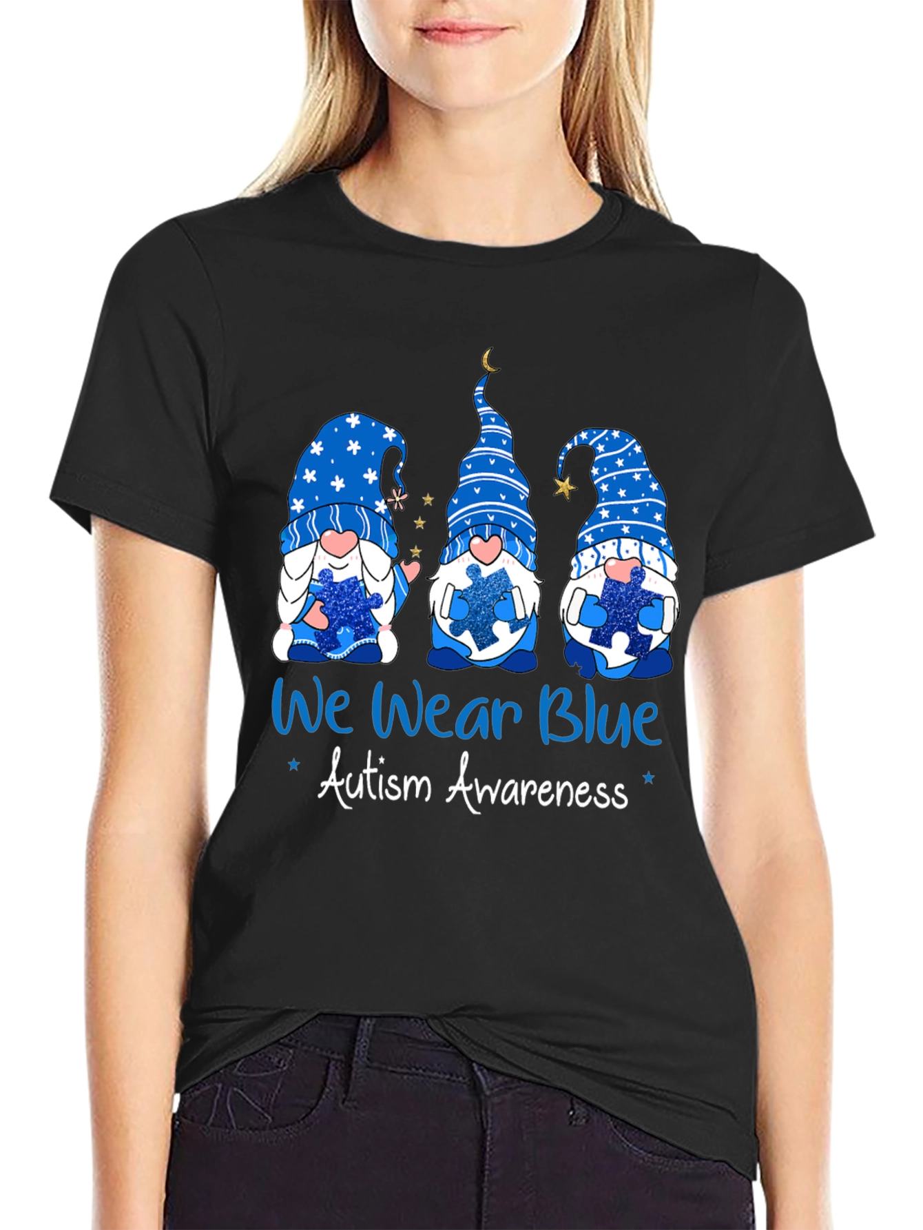 Autism Awareness Blue Gnome T-Shirt